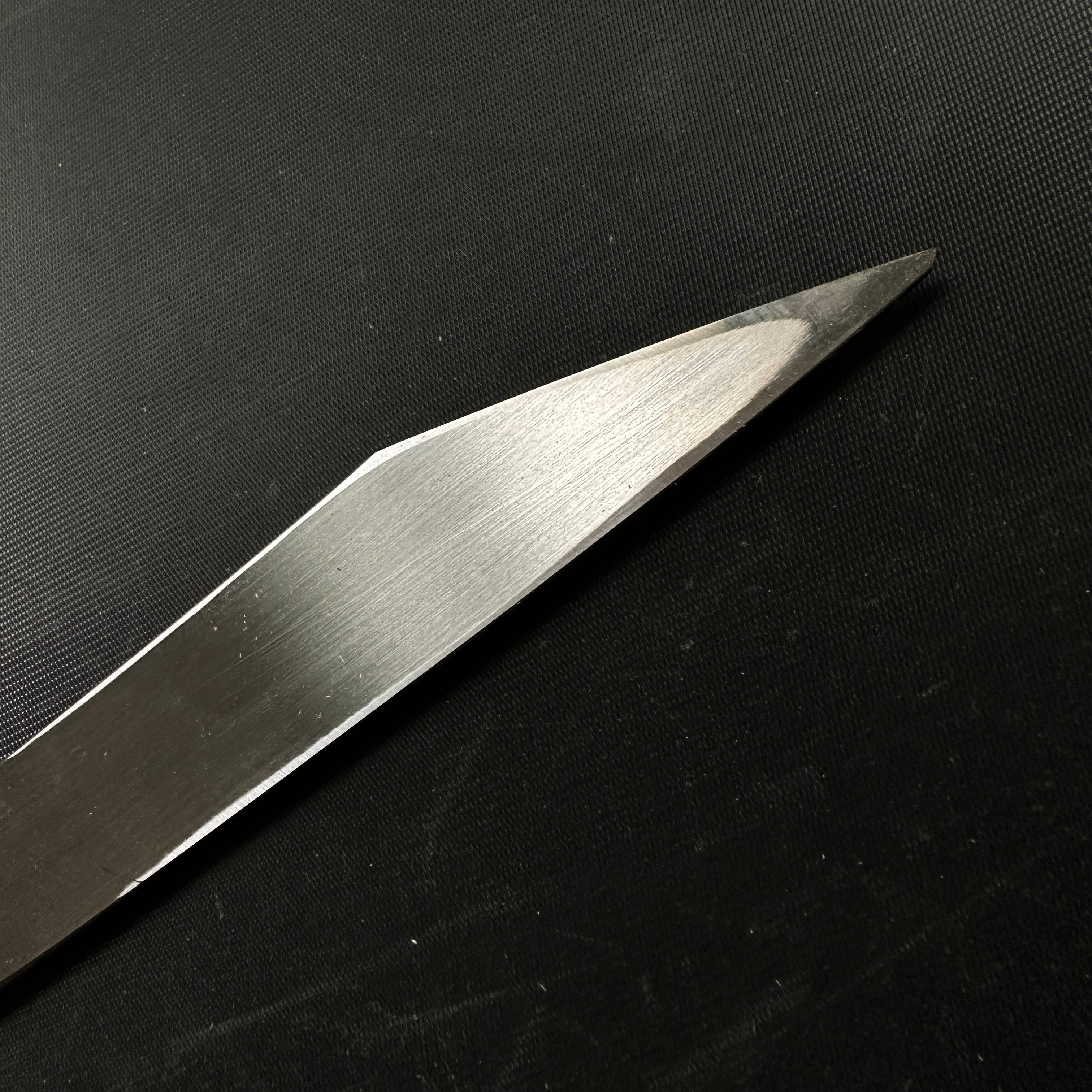 Yoshihide Sakamitsu Kiridashi Kokatana with White Steel 吉秀 三代坂光作 切出小刀 右 黒仕上