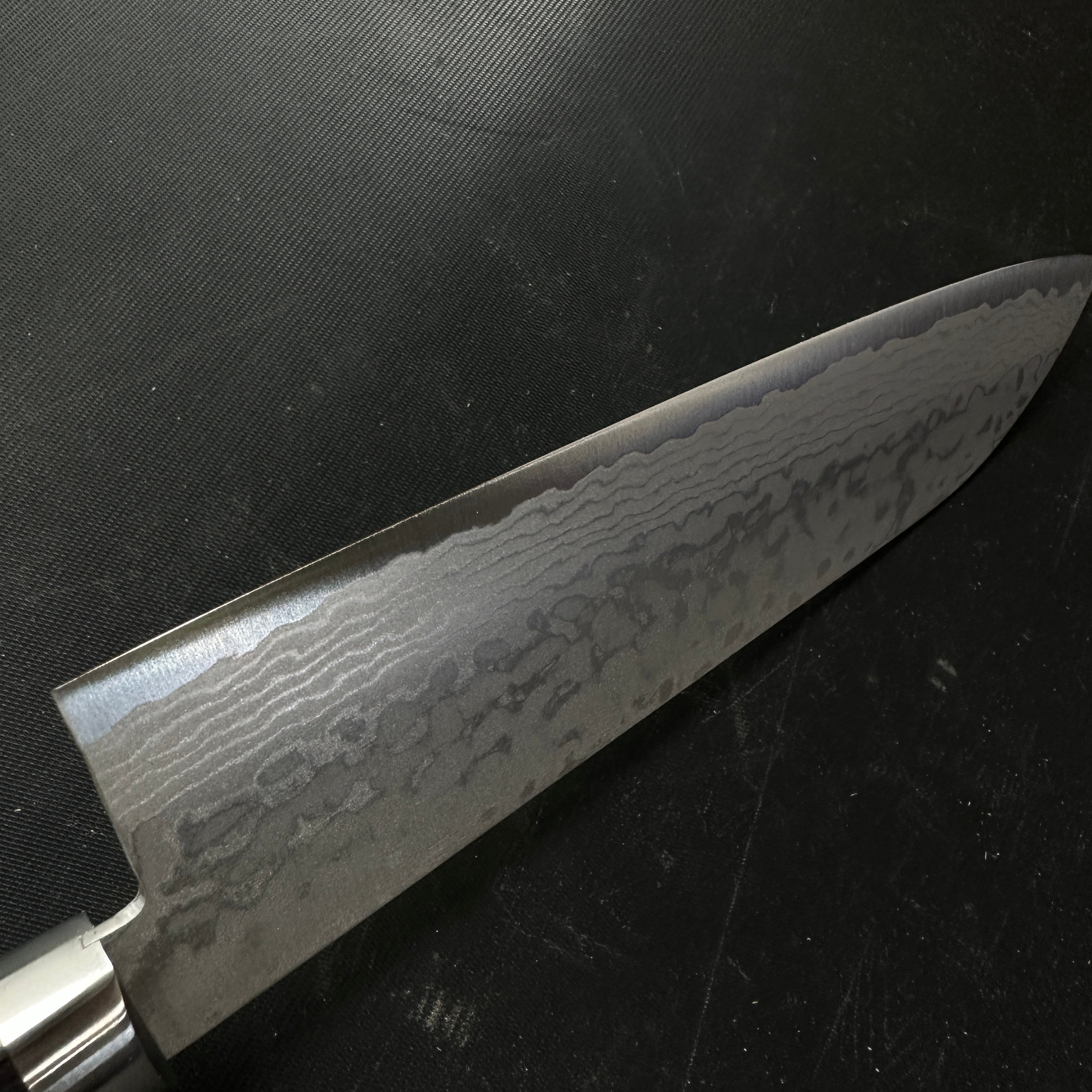 Kouetsu Damascus Finish Santoku Kitchen Knife 侊悦 青紙鋼 墨流し 三徳包丁 180mm