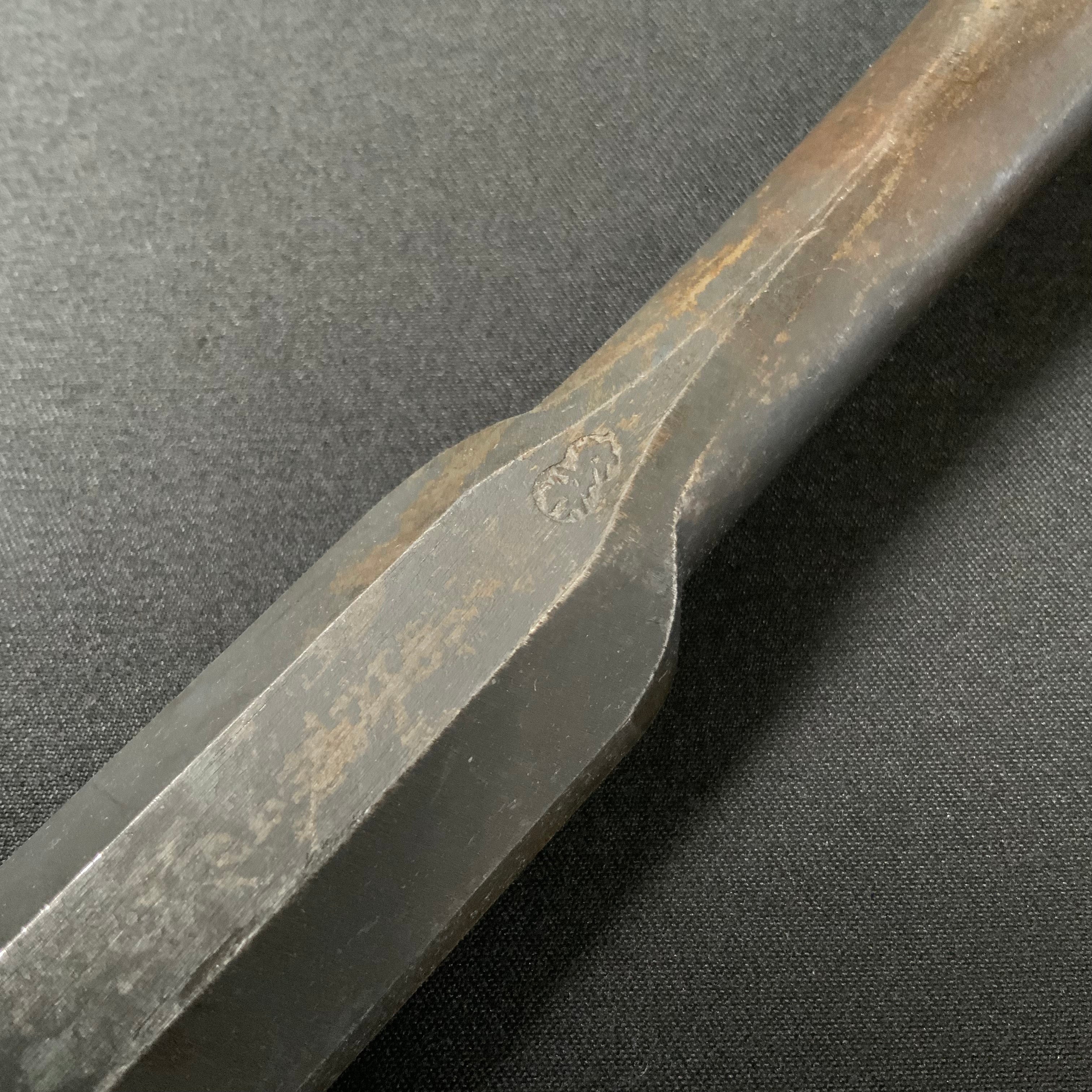 掘出し物 二代目左久作 叩き鑿 池上喬庸作 24mm #1 Old stock Hidari Hisasaku 2rd Timber chisels by Ikegami Takanobu Tatakinomi