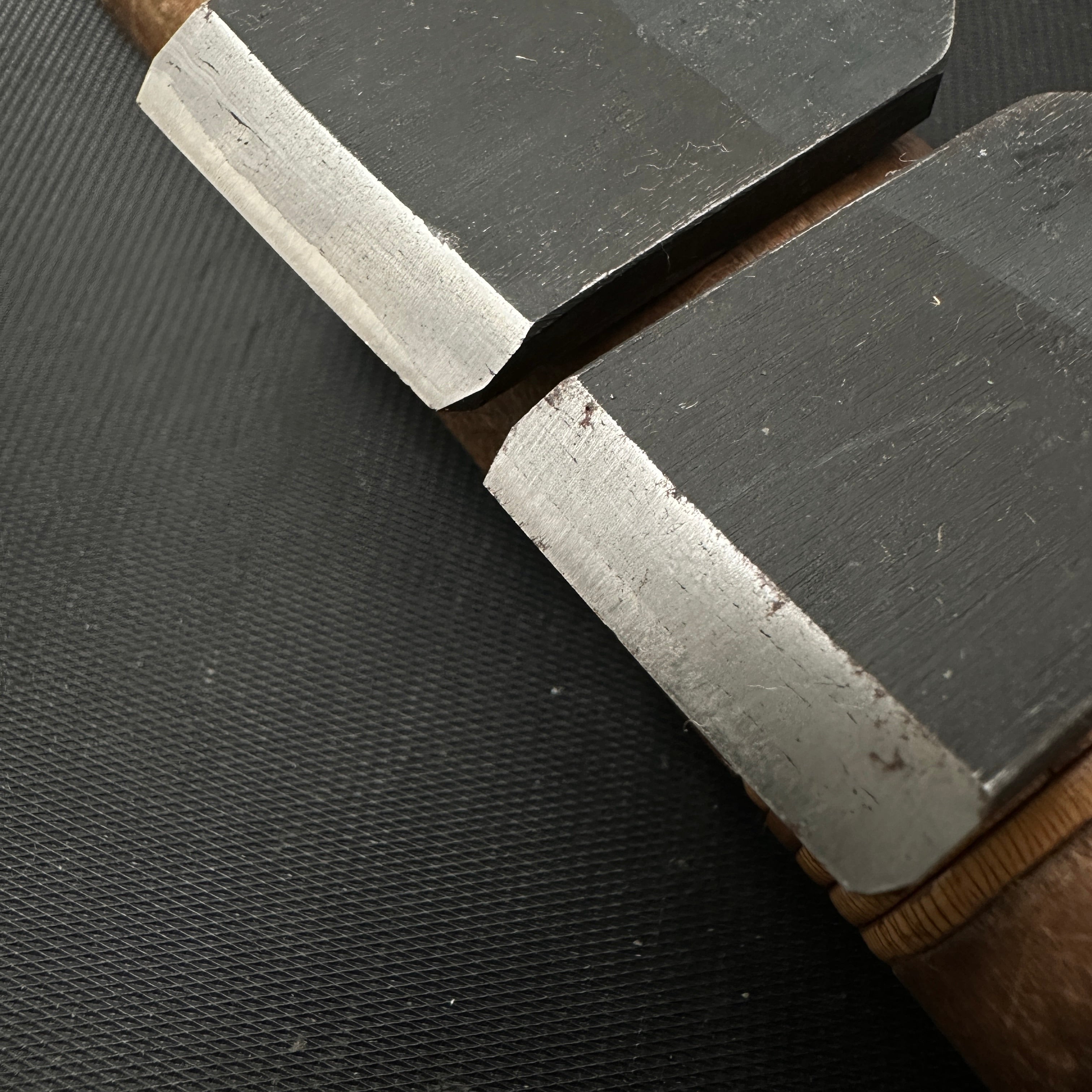 Old stock Teruhide Spokeshave Plane Blades (Kanna) by Ishido Master 蔵出し 石堂秀雄作 輝秀 矢羽根 南京鉋 刃のみ