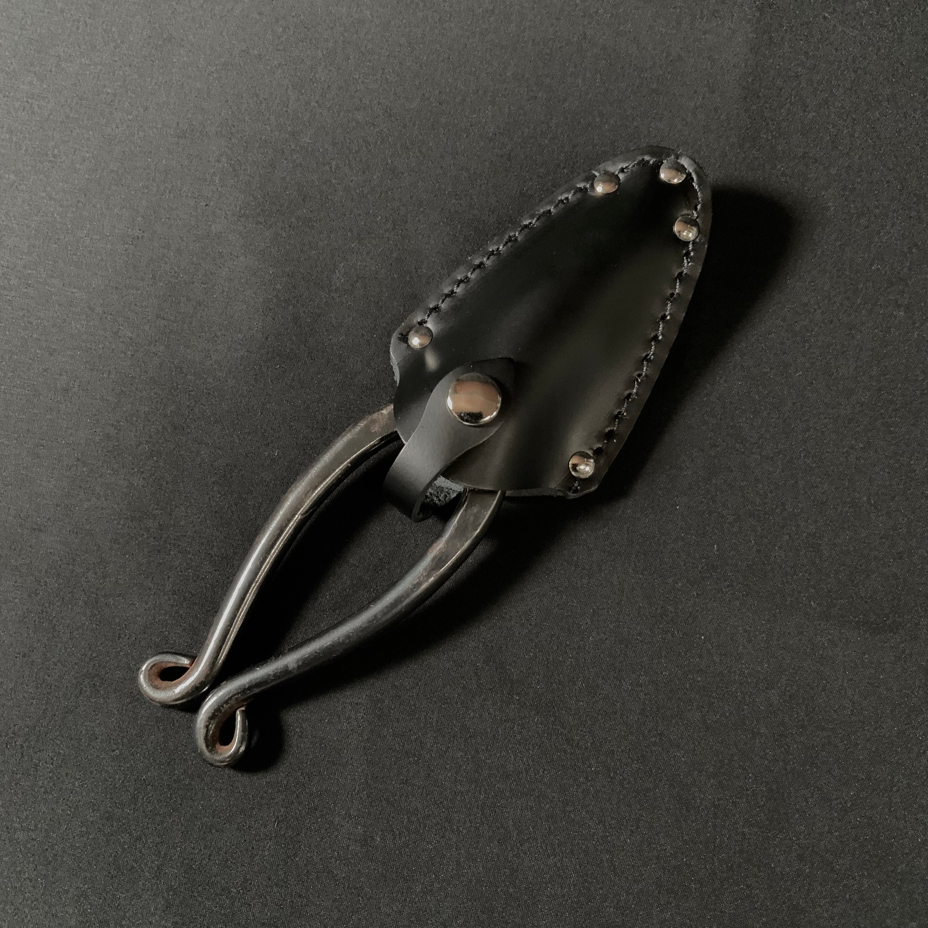 Pruning Shears Sack Genuine Leather 剪定鋏サック 本革 黒