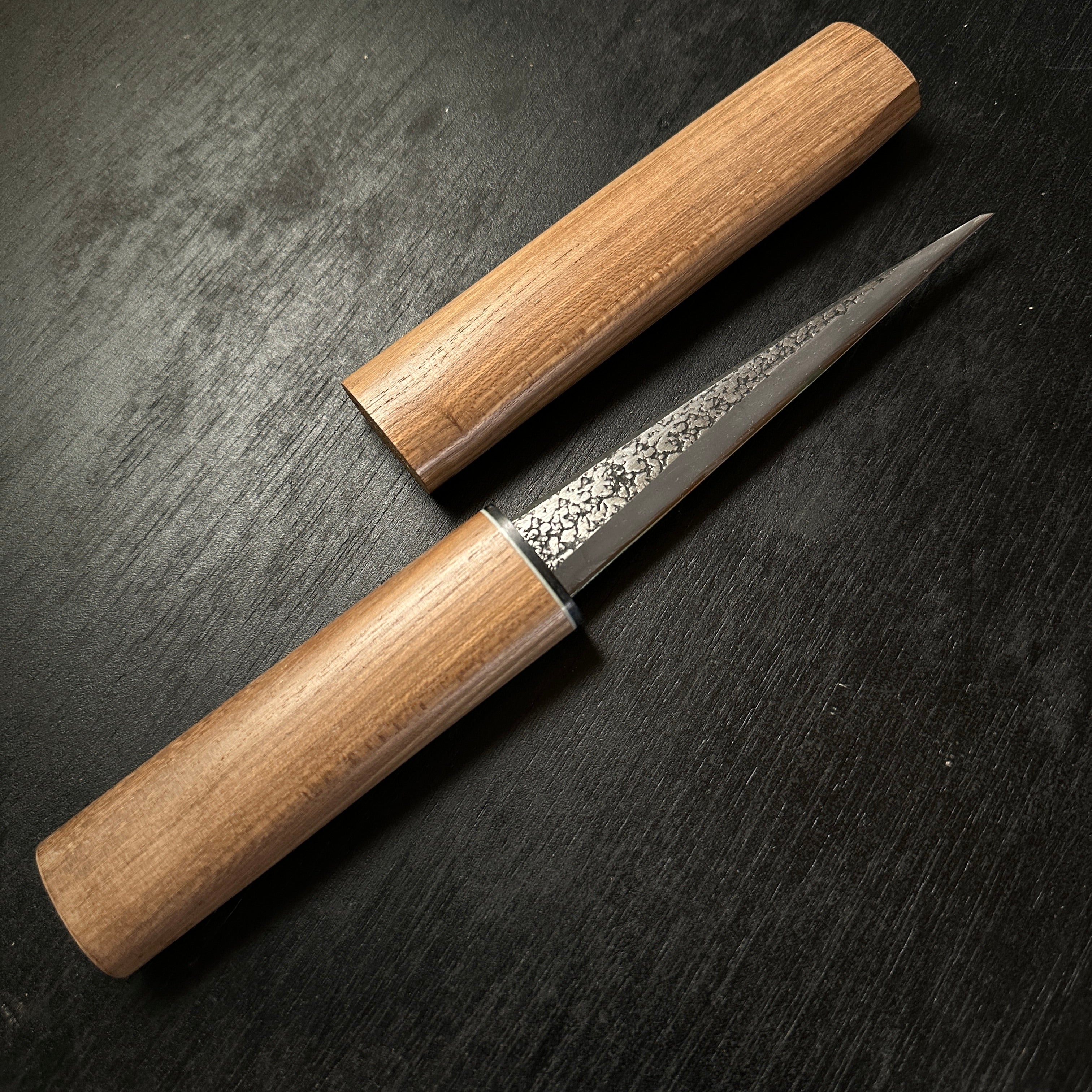 Old stock Kanemoto Kuri Kokatana with white steel Right 掘出し物 兼元 繰り小刀 右 120mm