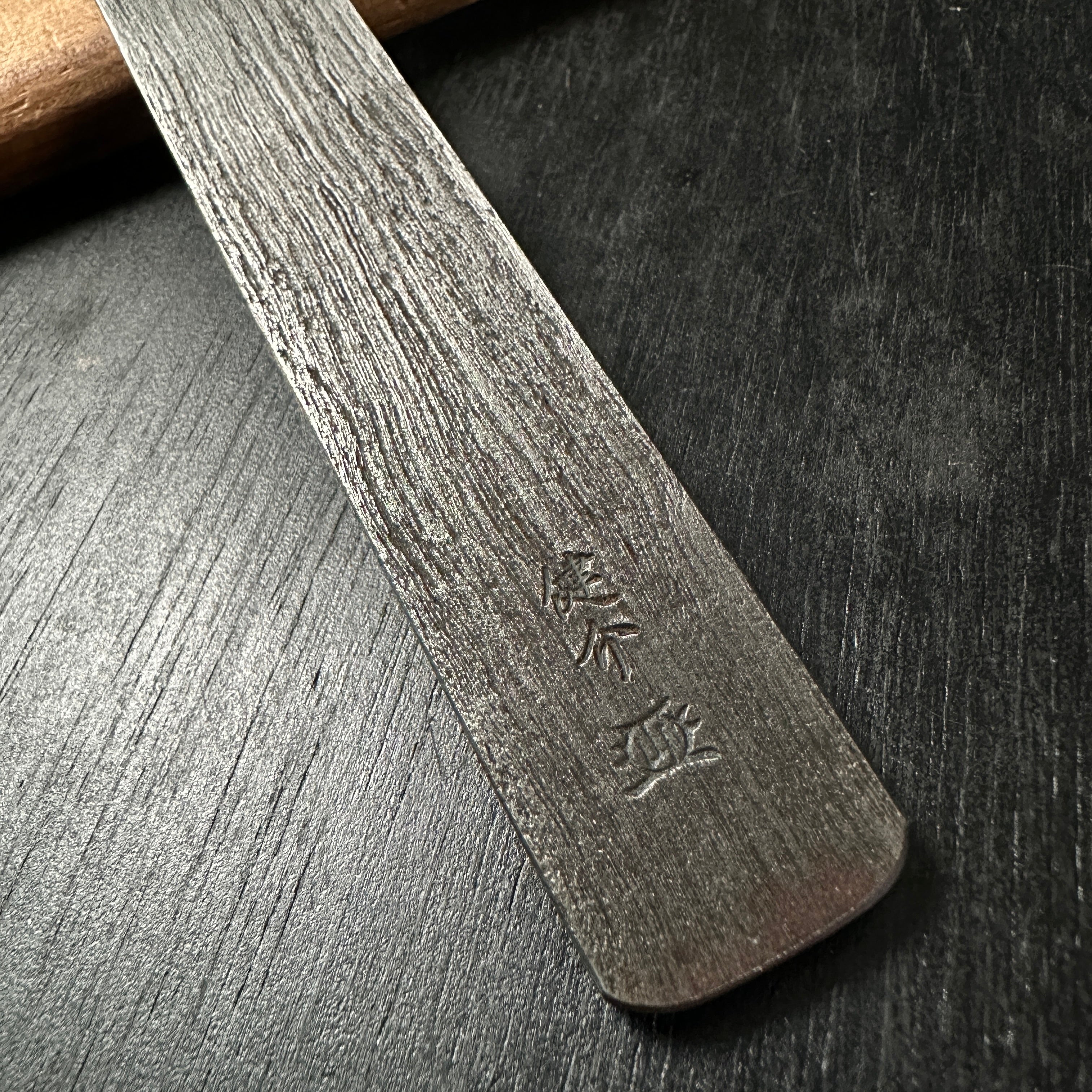 Yamamoto Kensuke Mokume Kensaki Knives with Blue Steel 山本健介作 剣先小刀 木目仕上 24mm