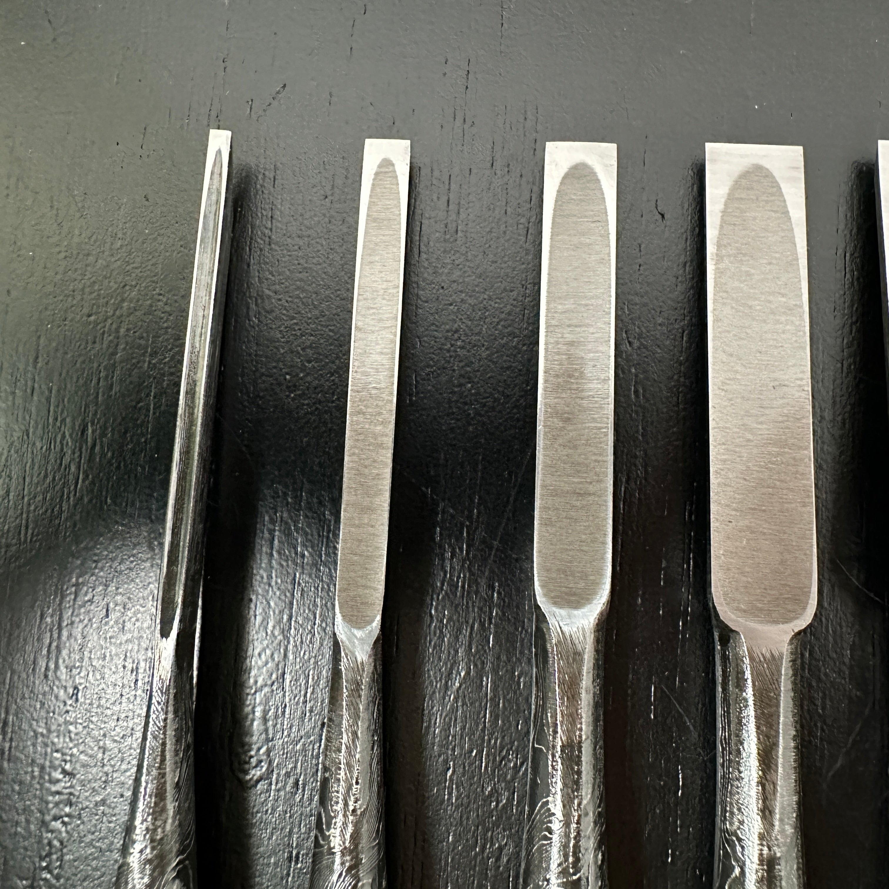 Tasai Mokume Special Bench chisels set 田斎作 木目造り 追入組鑿 10本組 白樫柄