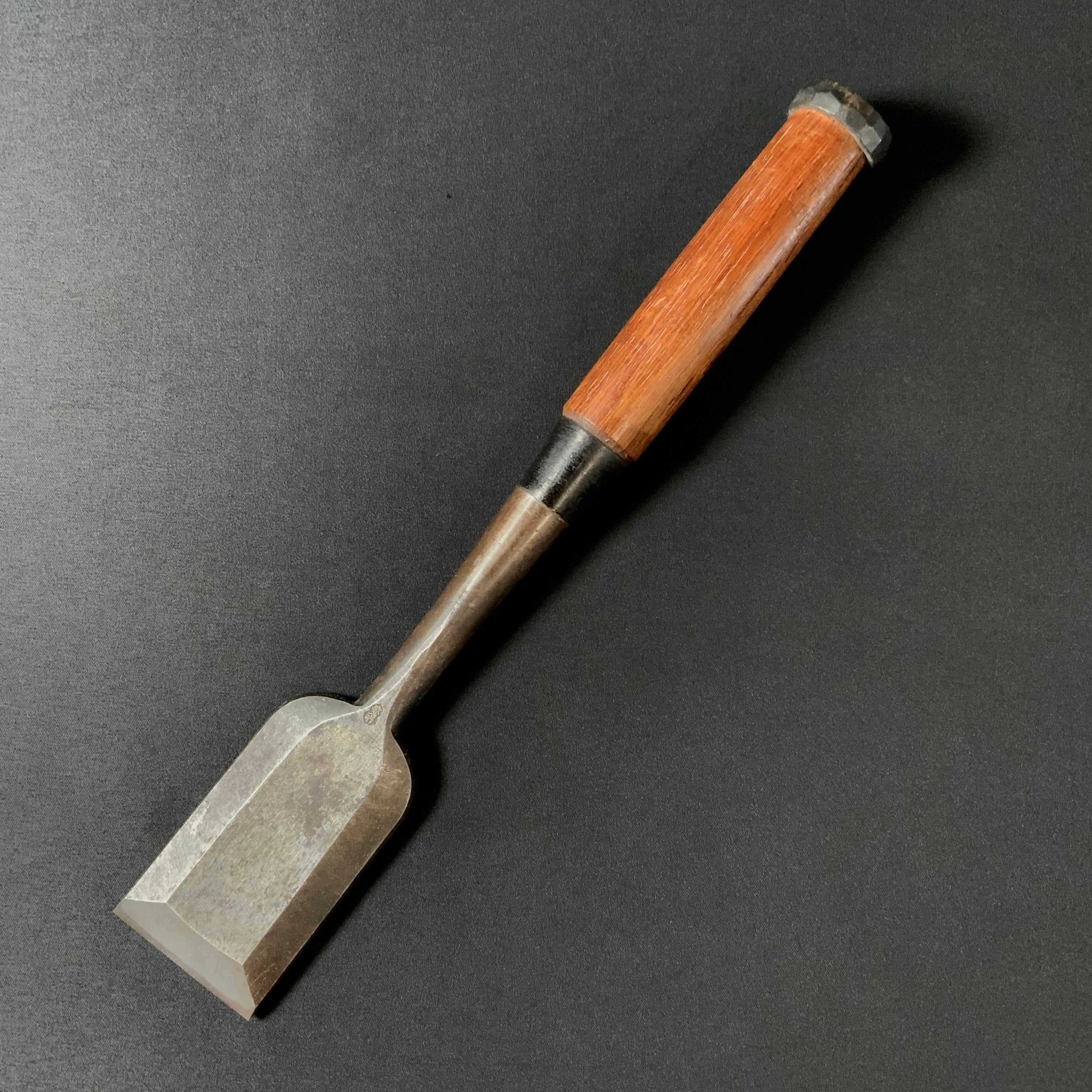 掘出し物 二代目左久作 叩き鑿 池上喬庸作 48mm Old stock Hidari Hisasaku 2rd Timber chisels by Ikegami Takanobu Tatakinomi