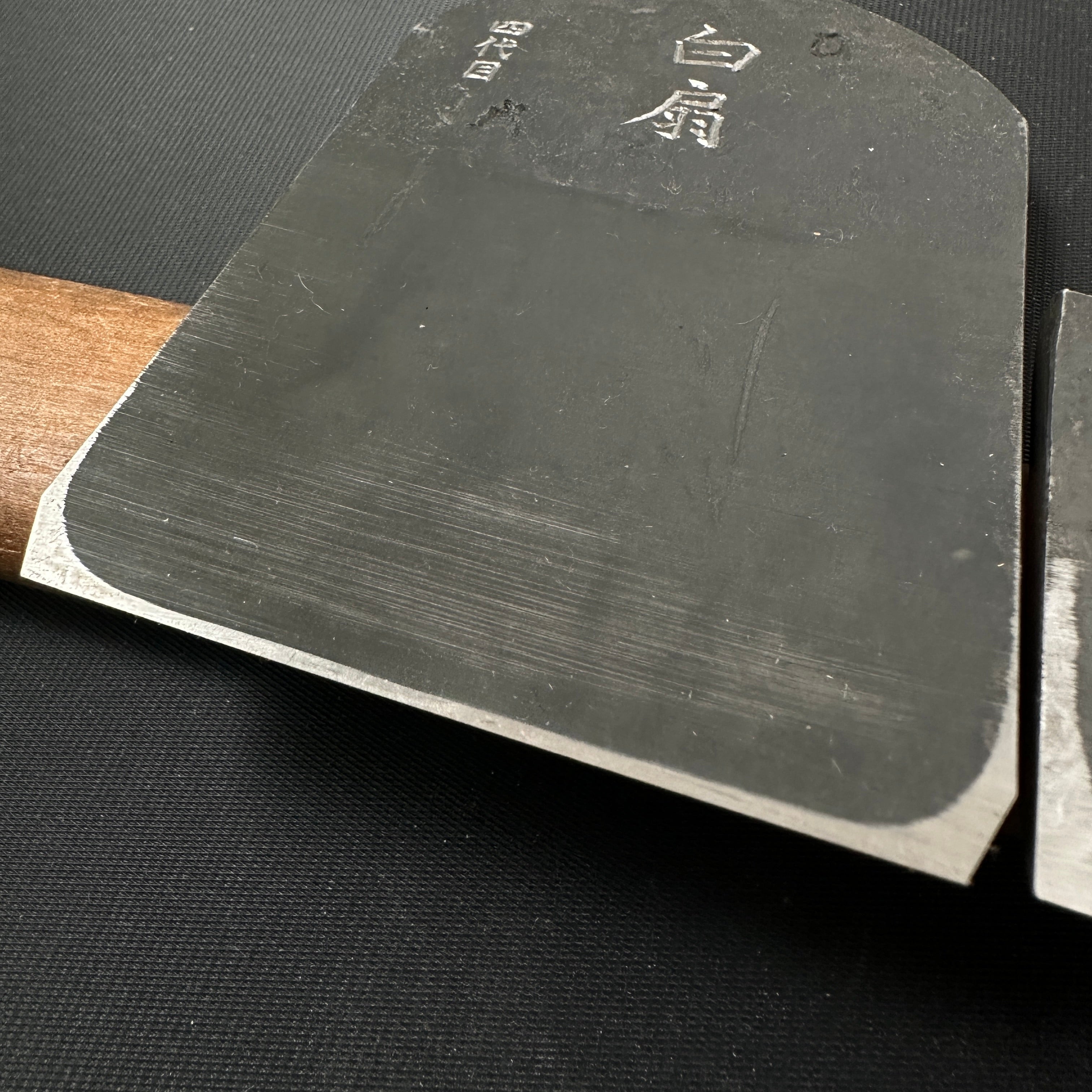 Hakuzen Smoothing PlaneBlade(Kanna) by Seisuke Mizuno 水野清介作 特注 白扇 仕上げ鉋刃 70mm