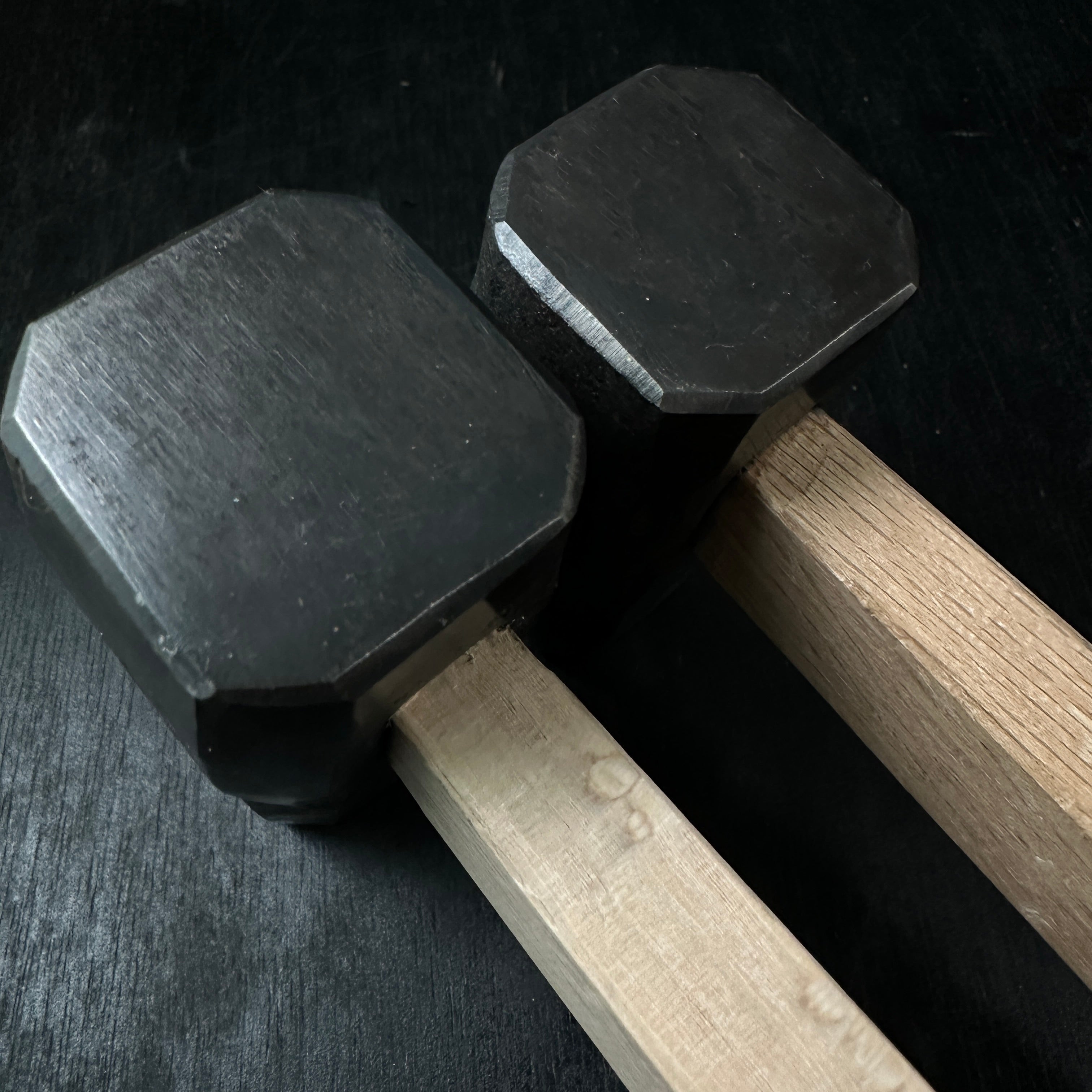 #1 Hand made Japanese Blacksmith tools Hammer(Hitsukuri-Tsuchi) 鍛冶屋道具 火造槌 八角曲り柄付