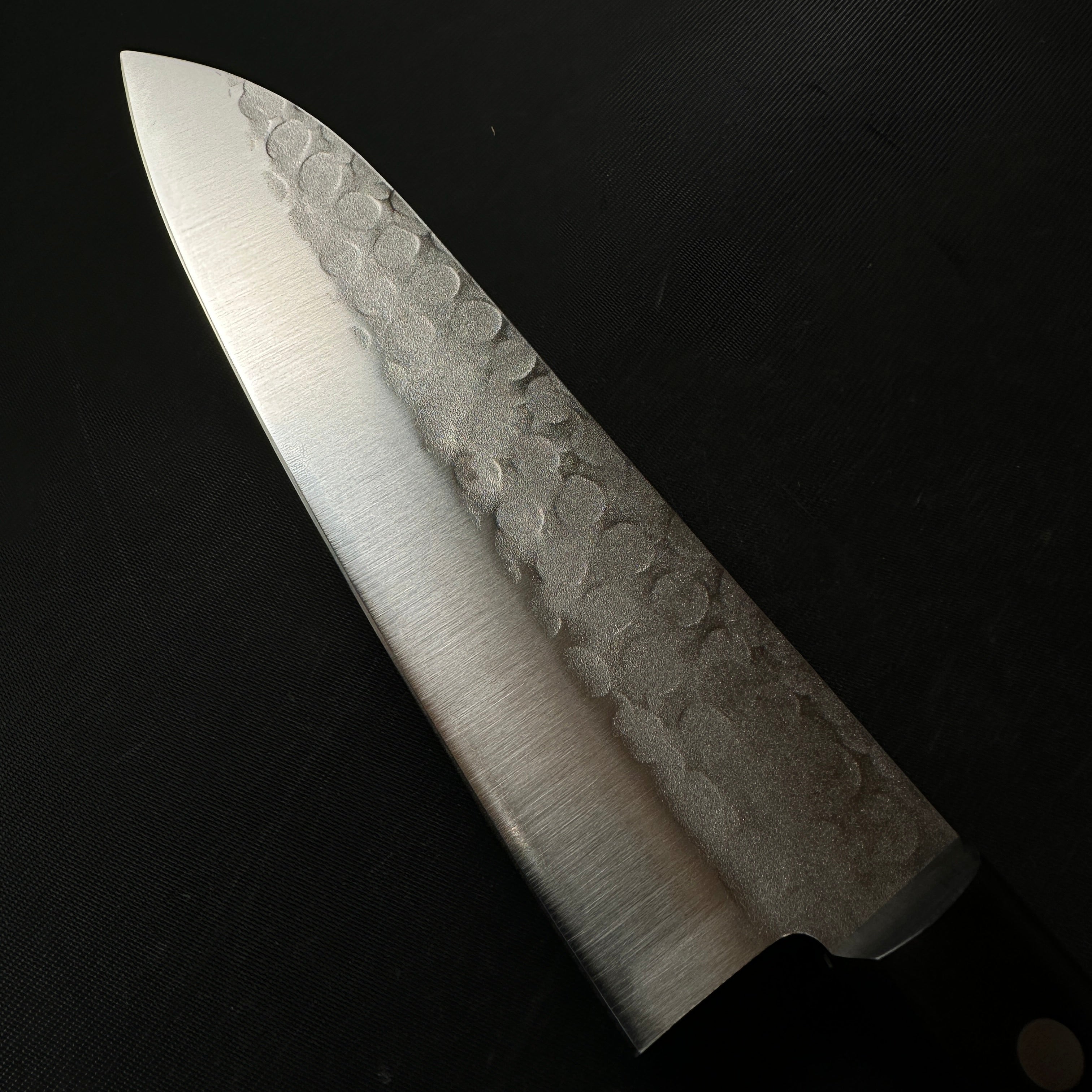 Kanemitsu Tsuchime Finish Santoku with Blue steel 兼光作 槌目 青紙鋼 三徳包丁 170mm