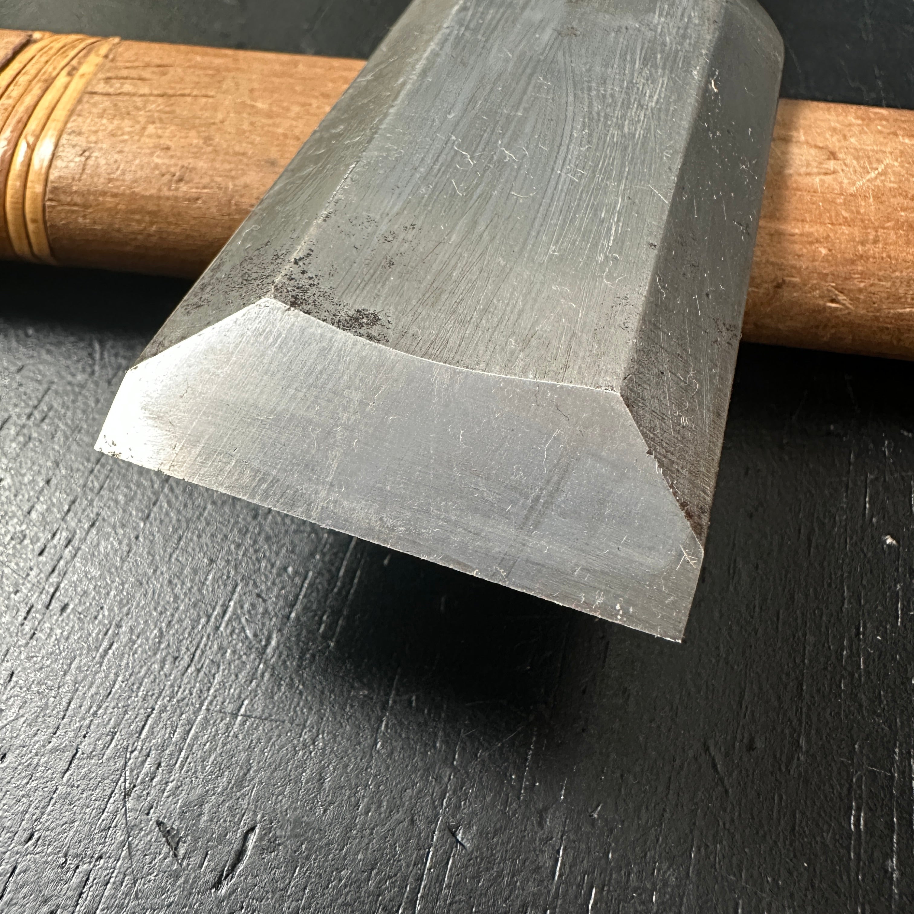 Old stock Funahiro Timber chisels 42mm 掘出し物 舟弘 船津祐司作 磨き叩鑿