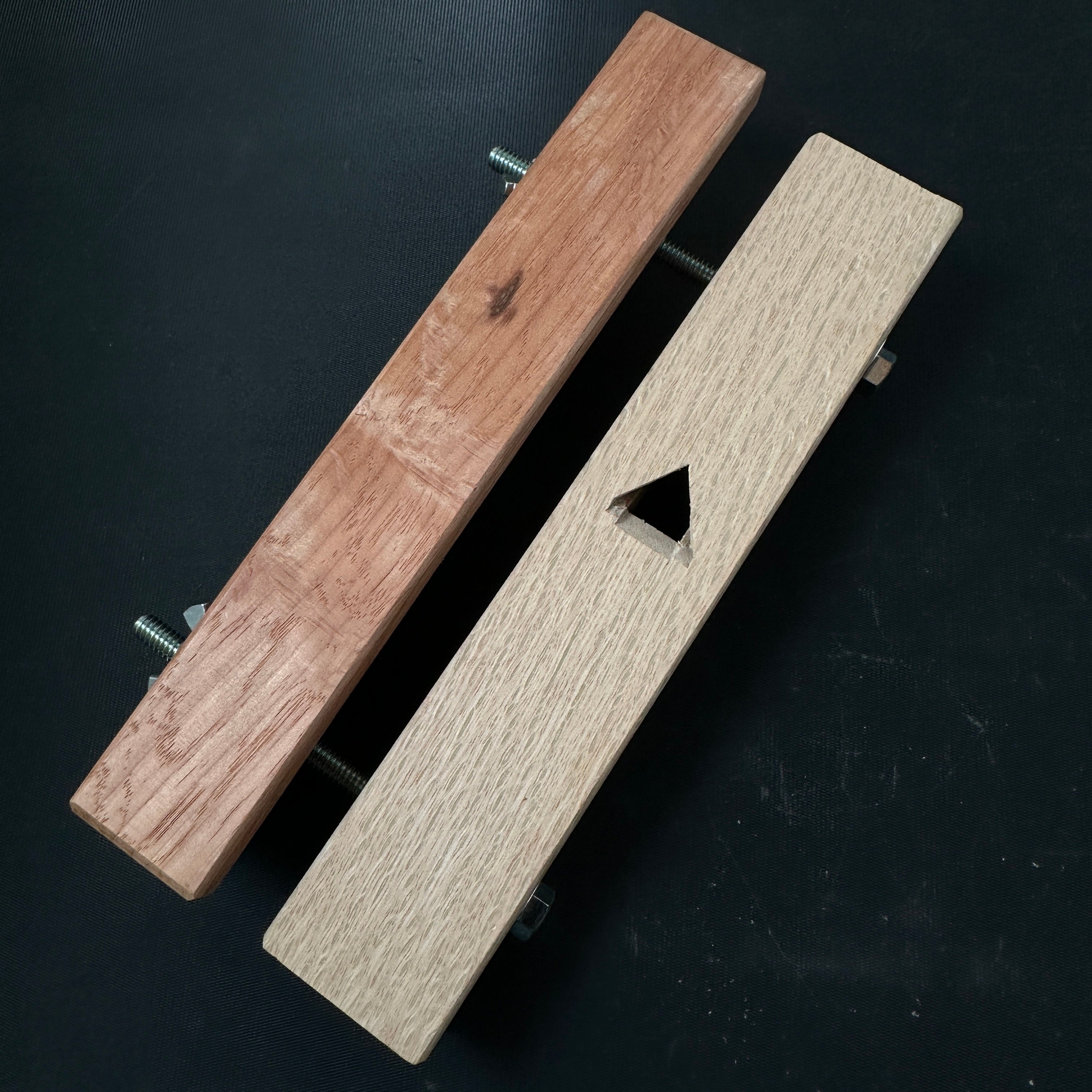 Ha Kanna Kumiko Kanna with white steel by Muneaki 葉鉋 組子用 75°  猪本台 宗秋刃