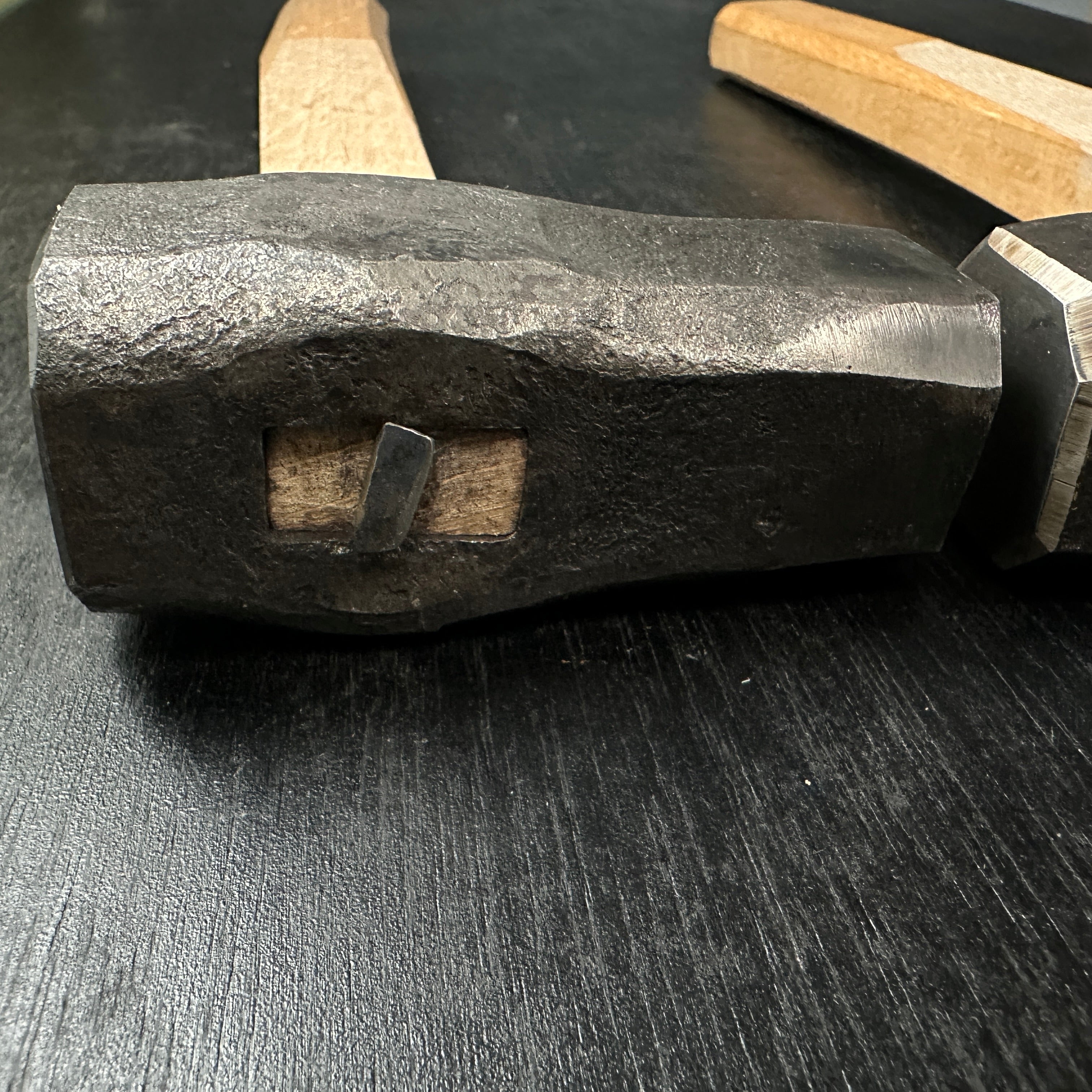 #1 Hand made Japanese Blacksmith tools Hammer(Hitsukuri-Tsuchi) 鍛冶屋道具 火造槌 八角曲り柄付