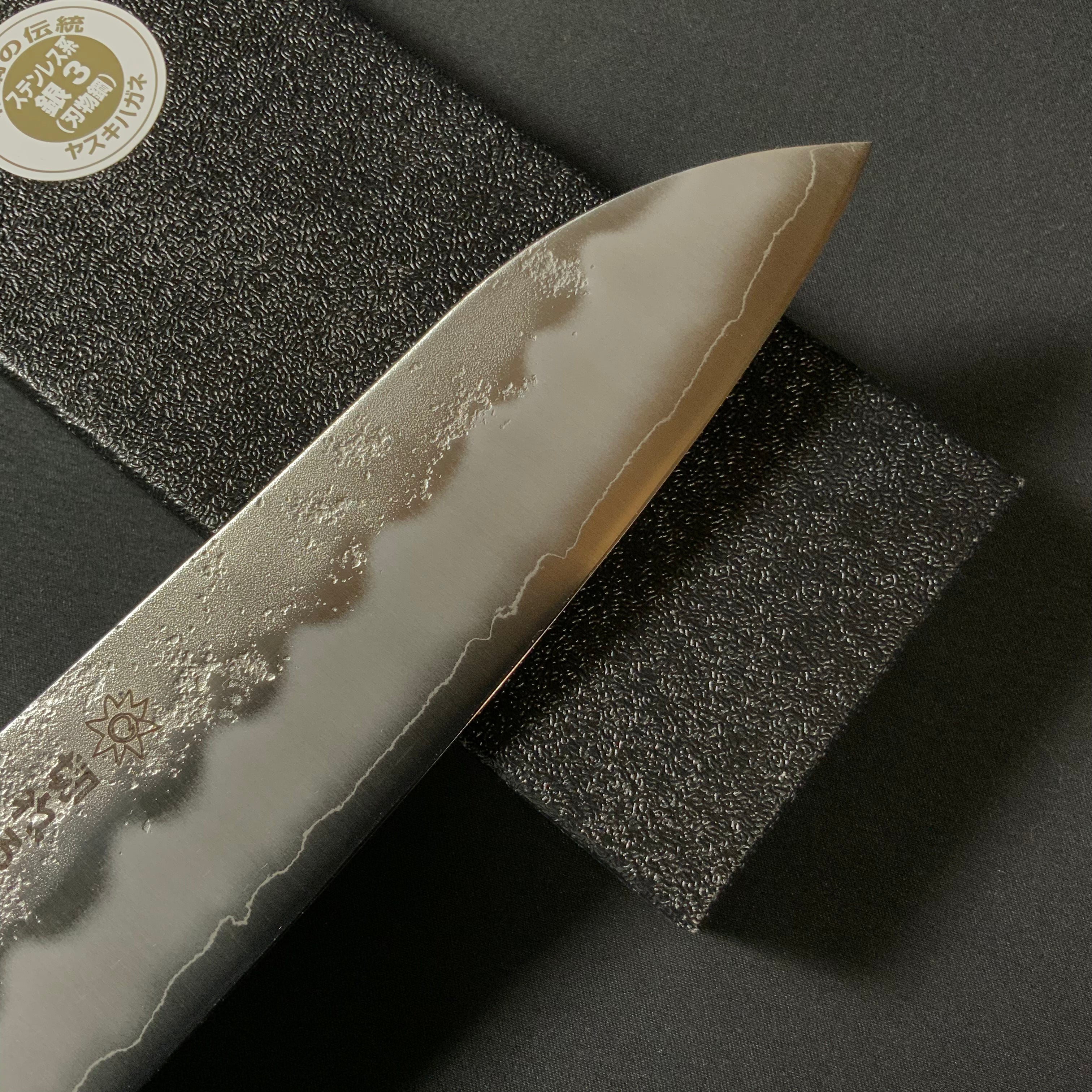 Stainress Santoku Kitchen Knife SLD 切れるよろこび 三徳包丁 梨地 銀3 ステングラッド鋼 180mm