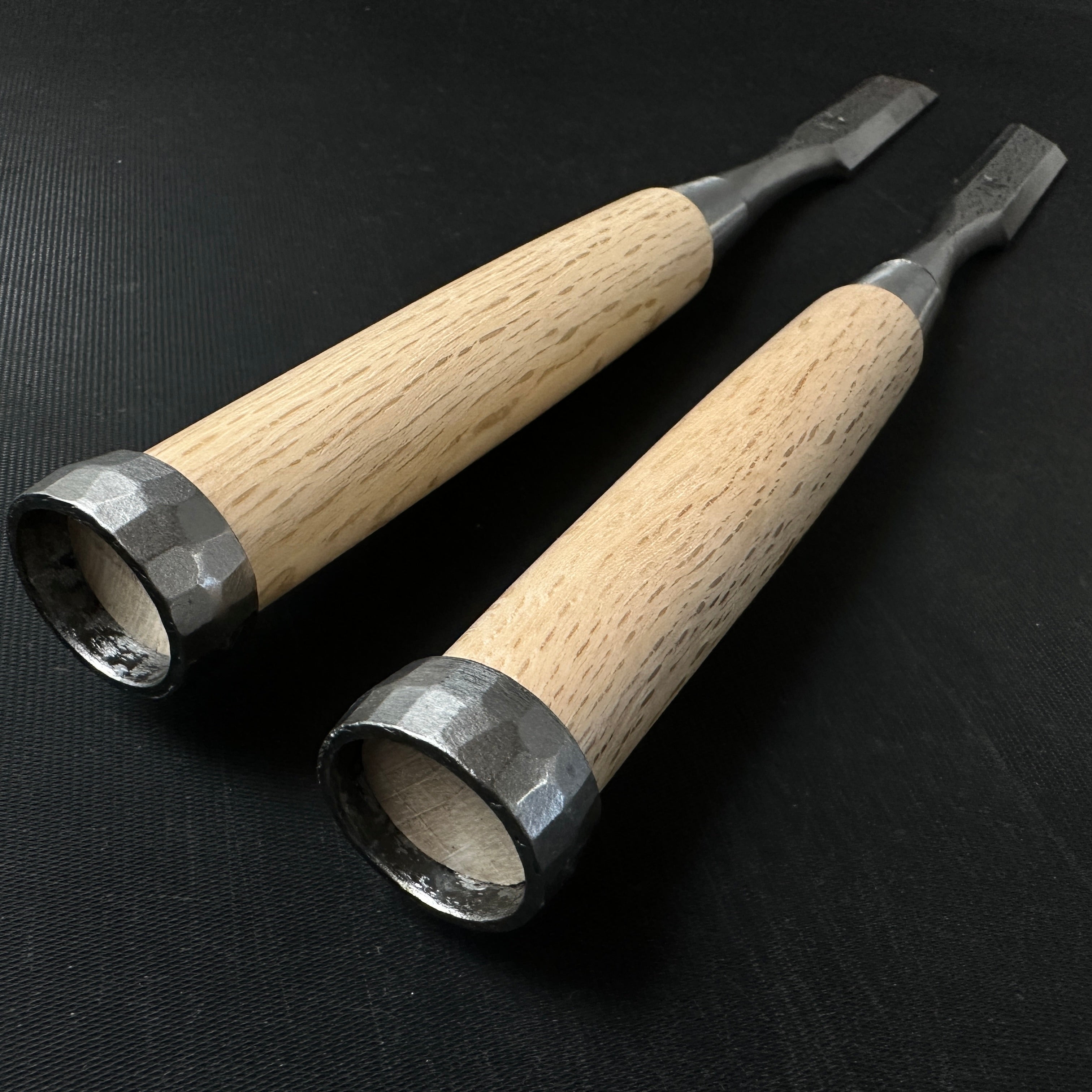 Old stock #2 Masaie Shorter Timber Oblique chisels Set 18mm _______掘出し物 #2 正家 イスカ半叩き鑿セット 18mm