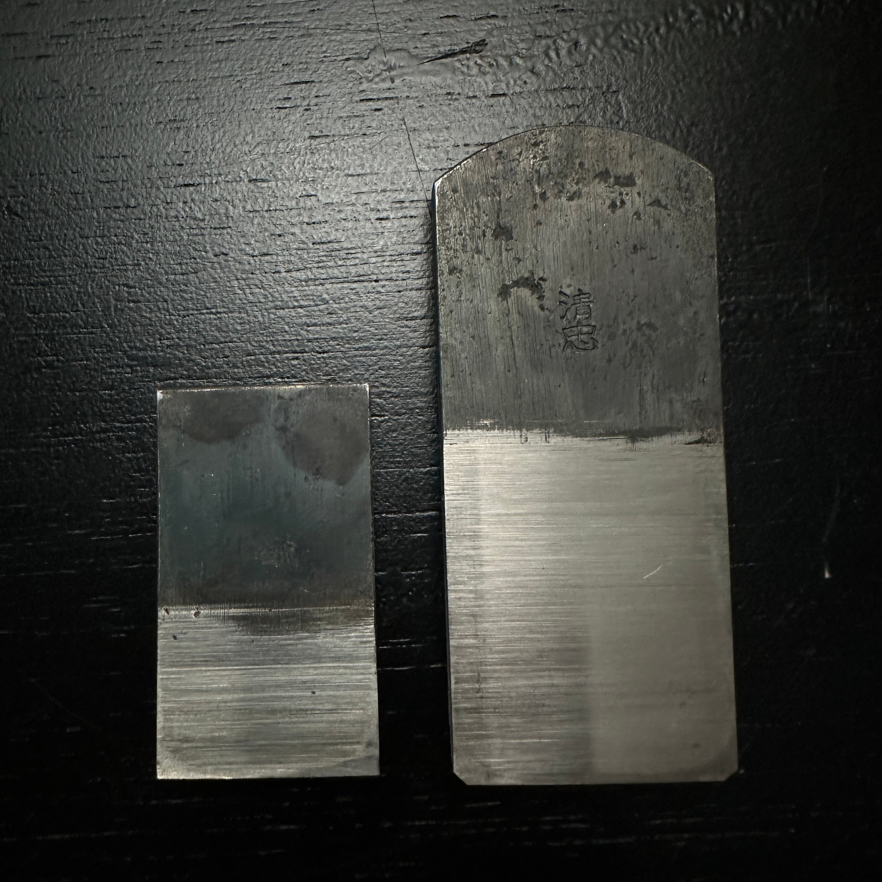 Old stock Kiyotada Wholesaler stamp Chamfer Plane 45° with Blue steel 清忠(問屋銘・水平屋) 自由角面取鉋 青紙付 30mm