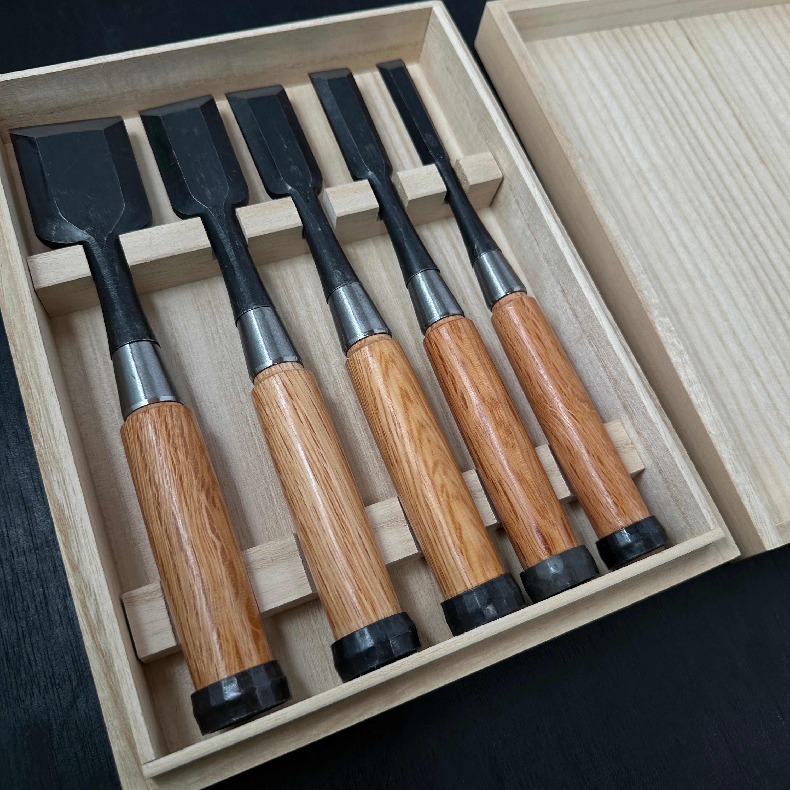 義隆 追入組鑿 5本組 Yoshitaka Bench chisels set (Oirenomi) 5pc