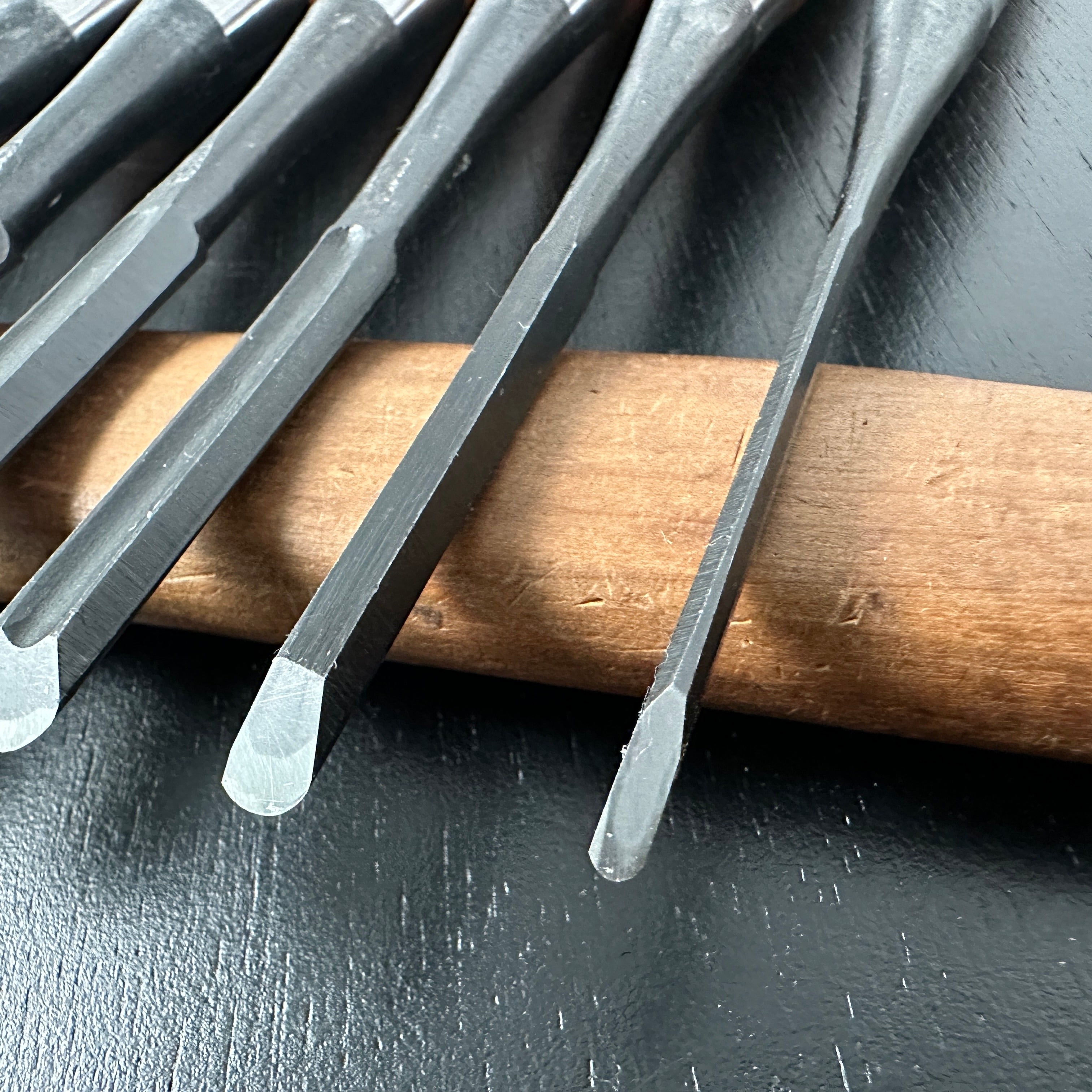 Yoshitaka Sotomaru chisels set with white steel 義隆 外丸組鑿 10本組 白紙鋼