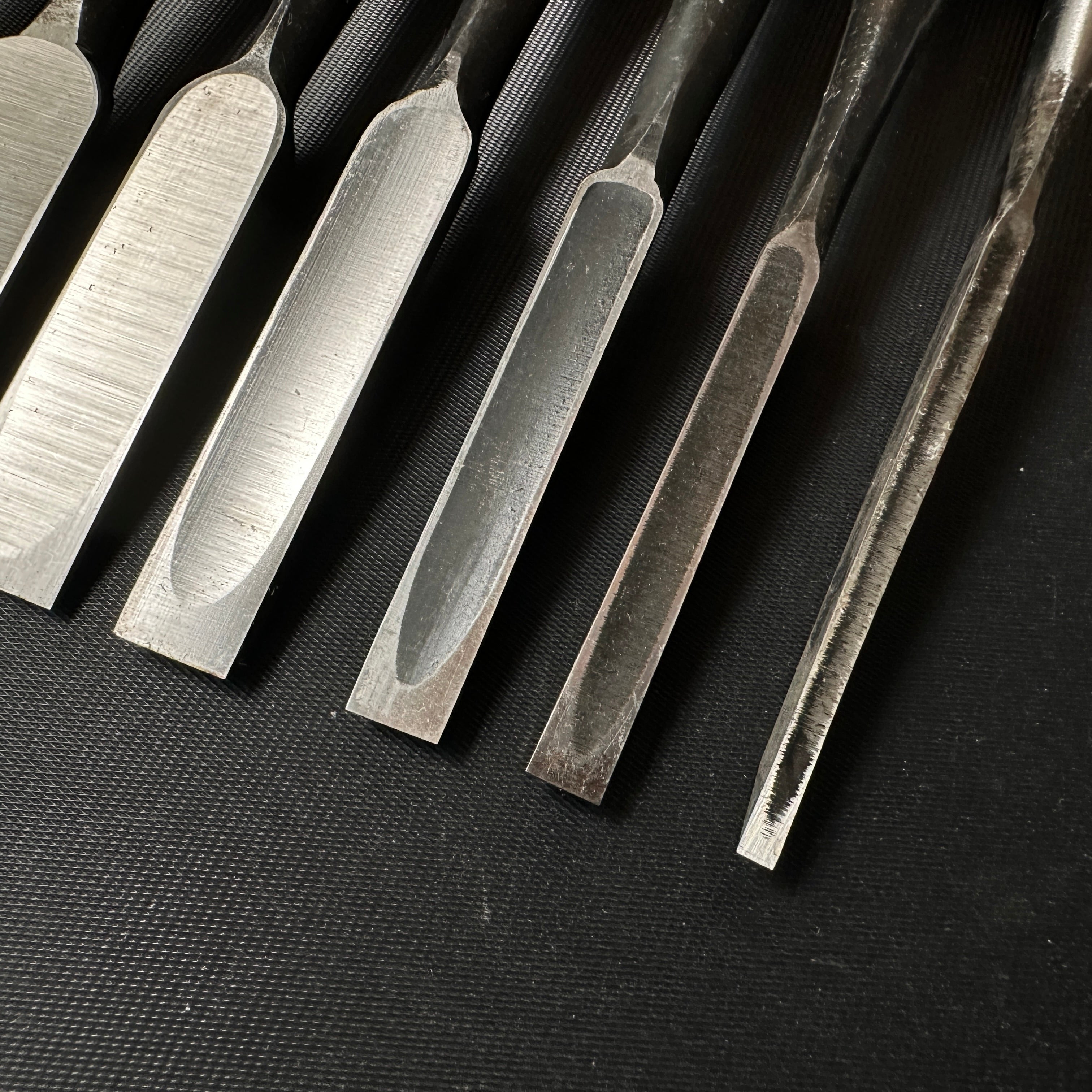 #M159 Mixed set for beginner Bench chisels set by unknown smith バラ鑿合わせ 初心者におすすめ 追入組鑿作者不明