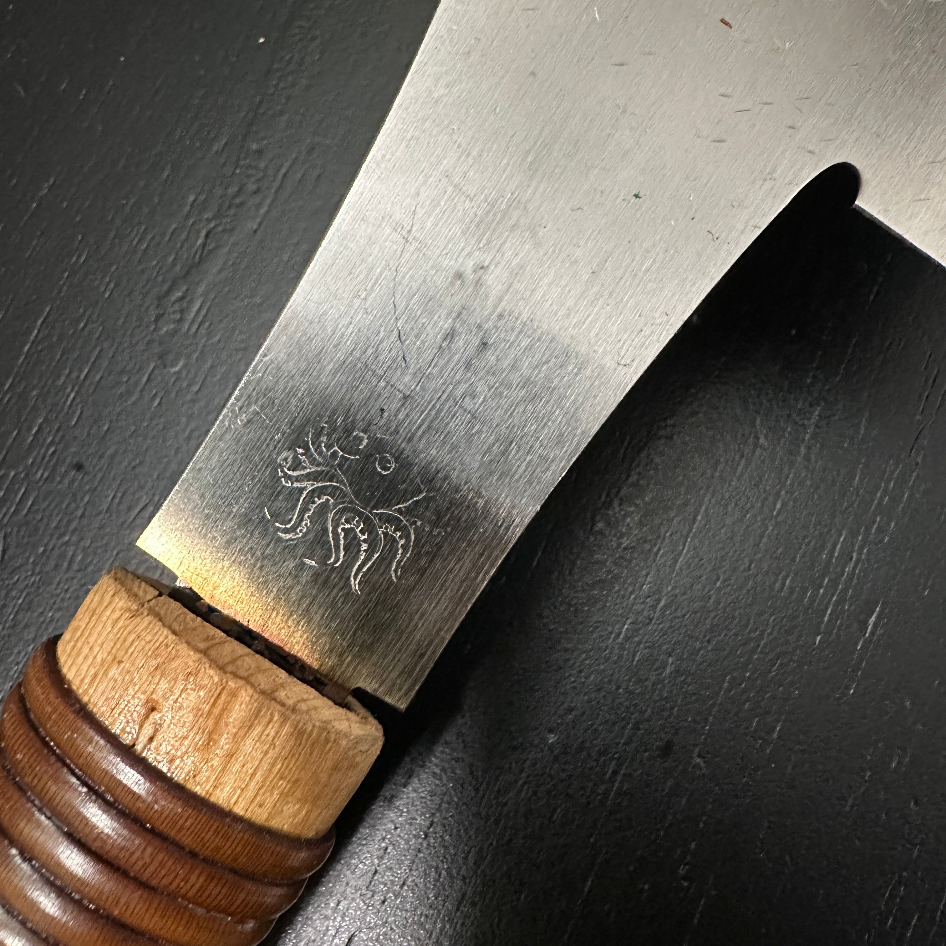 #188 Nagakatsu Double Edge Saw Eddy Type Handles set by Kurashige For Hard Wood 長勝鋸 渦巻き柄 両刃鋸 広葉材用 260mm