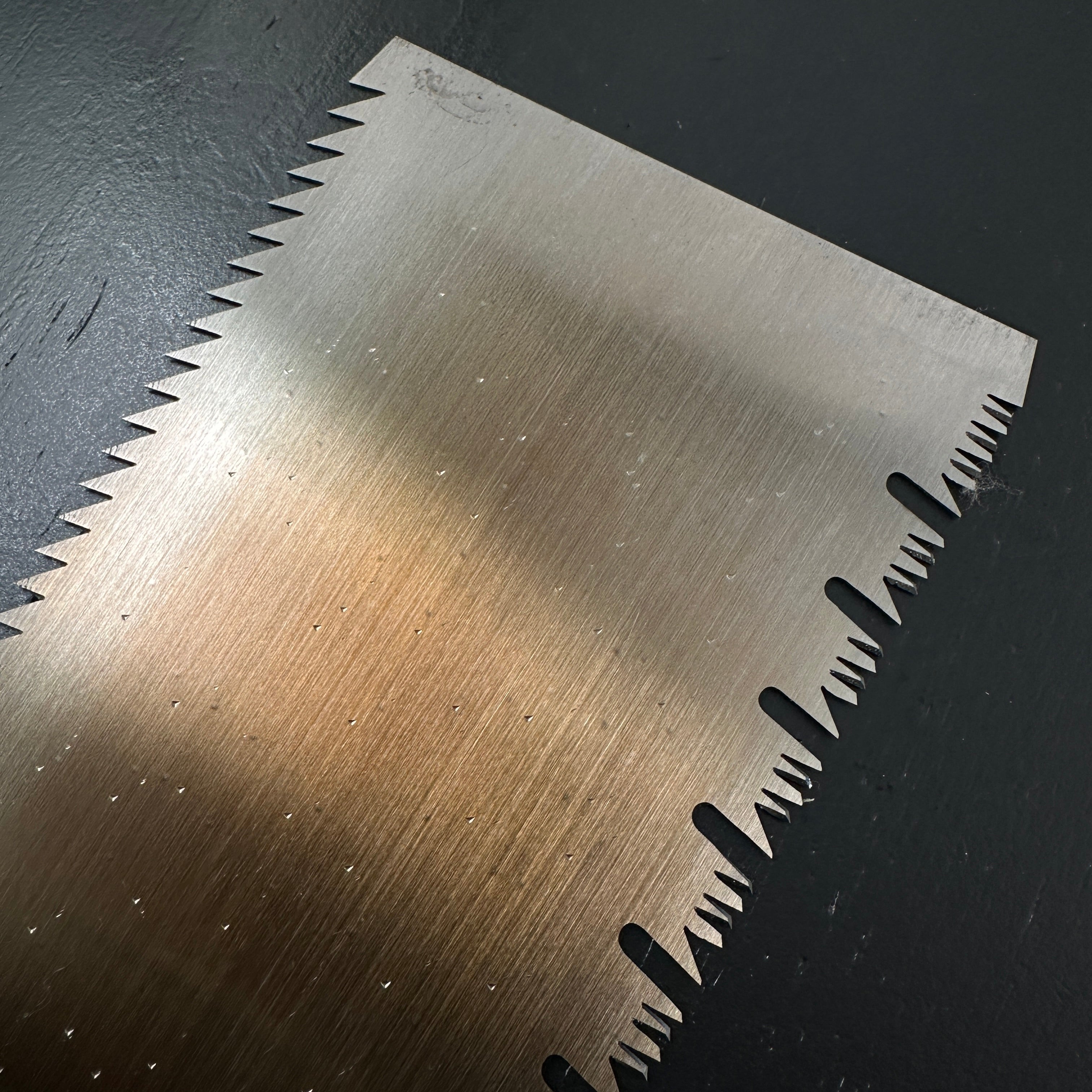 #187 Nagakatsu Double Edge Saw Eddy Type Handles set by Kurashige For Hard Wood 長勝鋸 渦巻き柄 両刃鋸 260mm