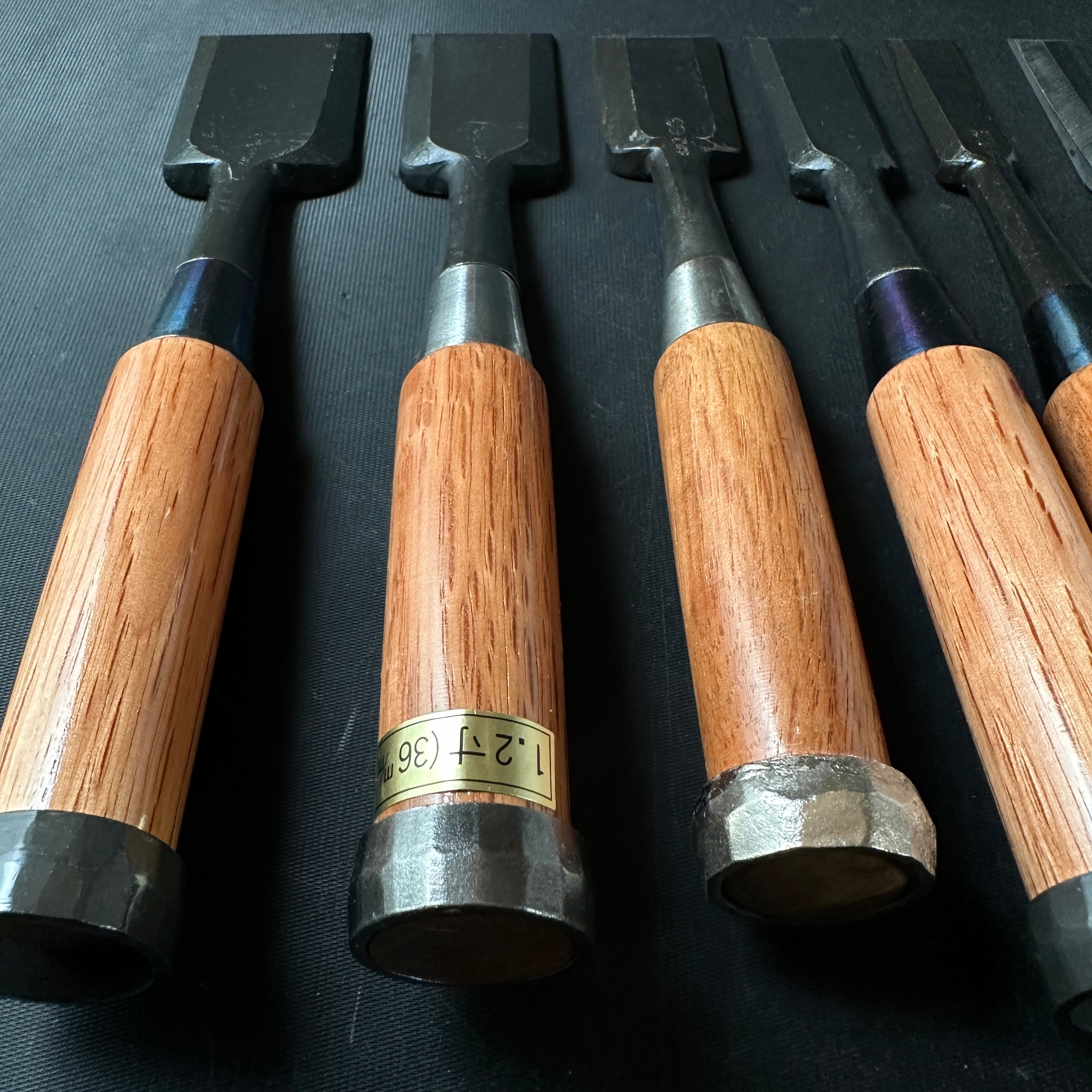 #M144 Koshihide Bench chisels set with Blue steel *** 越秀 追入組鑿 青紙鋼 Oirenomi