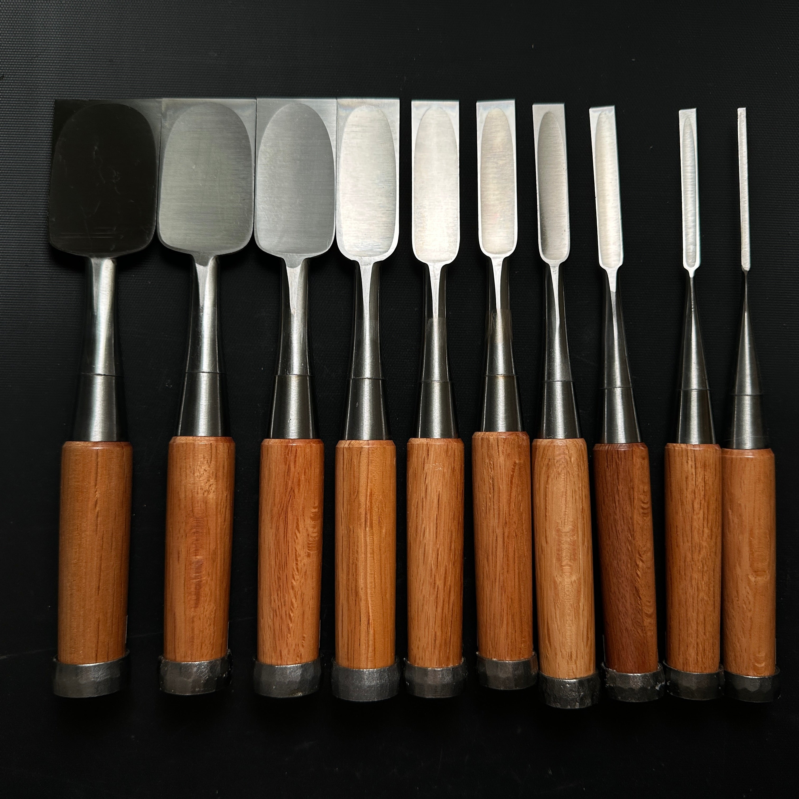 Old stock Sukemaru High-Speed Steel Bench chisels set 掘出し物 助丸 ハイス鋼追入組鑿 Oirenomi