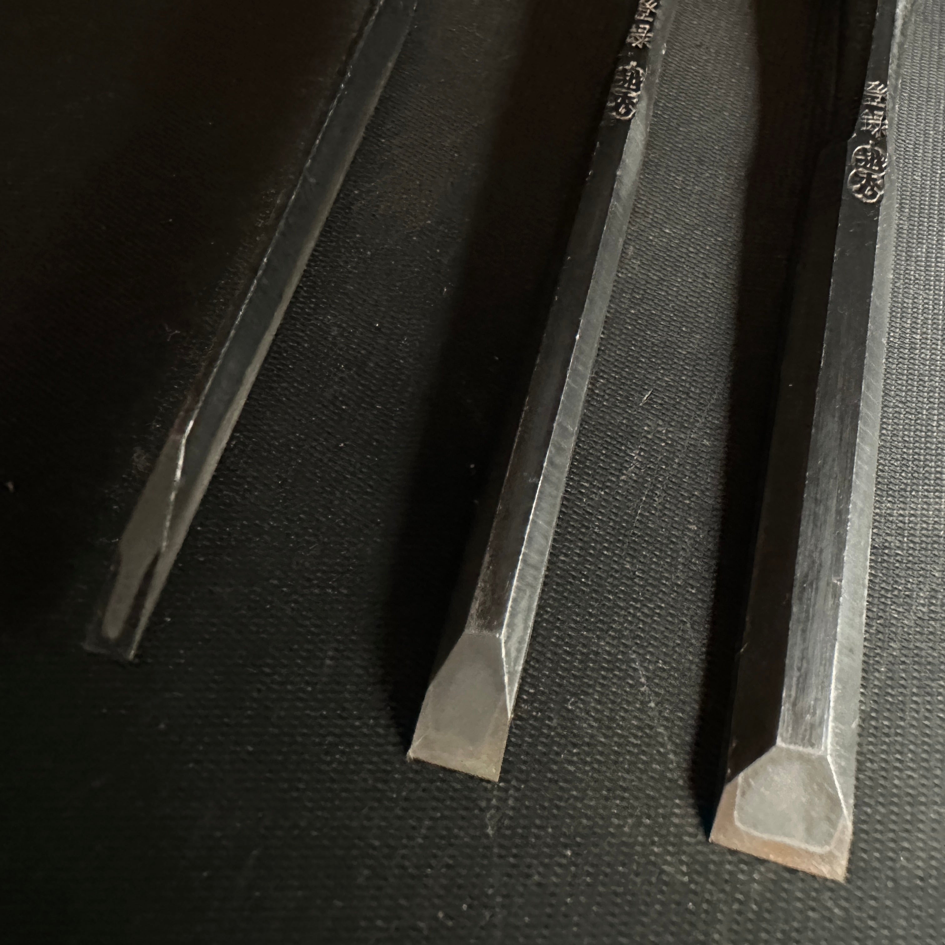 #M144 Koshihide Bench chisels set with Blue steel *** 越秀 追入組鑿 青紙鋼 Oirenomi