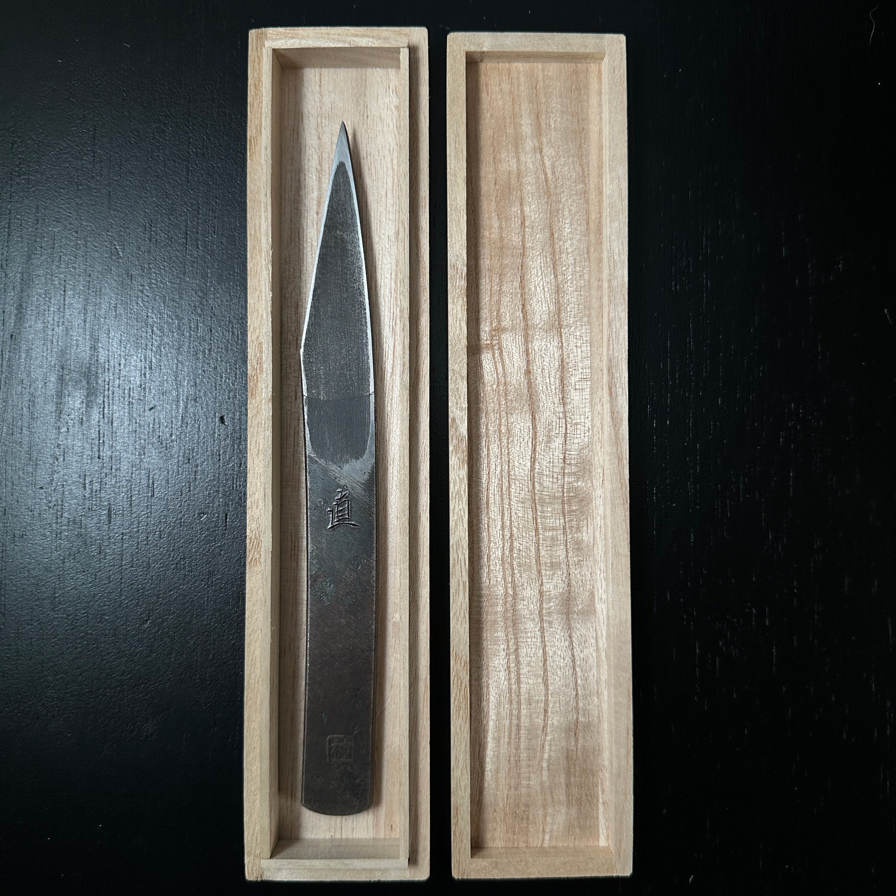 Old stock #1 Kouzaburo Kiridashi Kokatana Right hand 掘出し物 直 長谷川幸三郎作 切出し 7分 右
