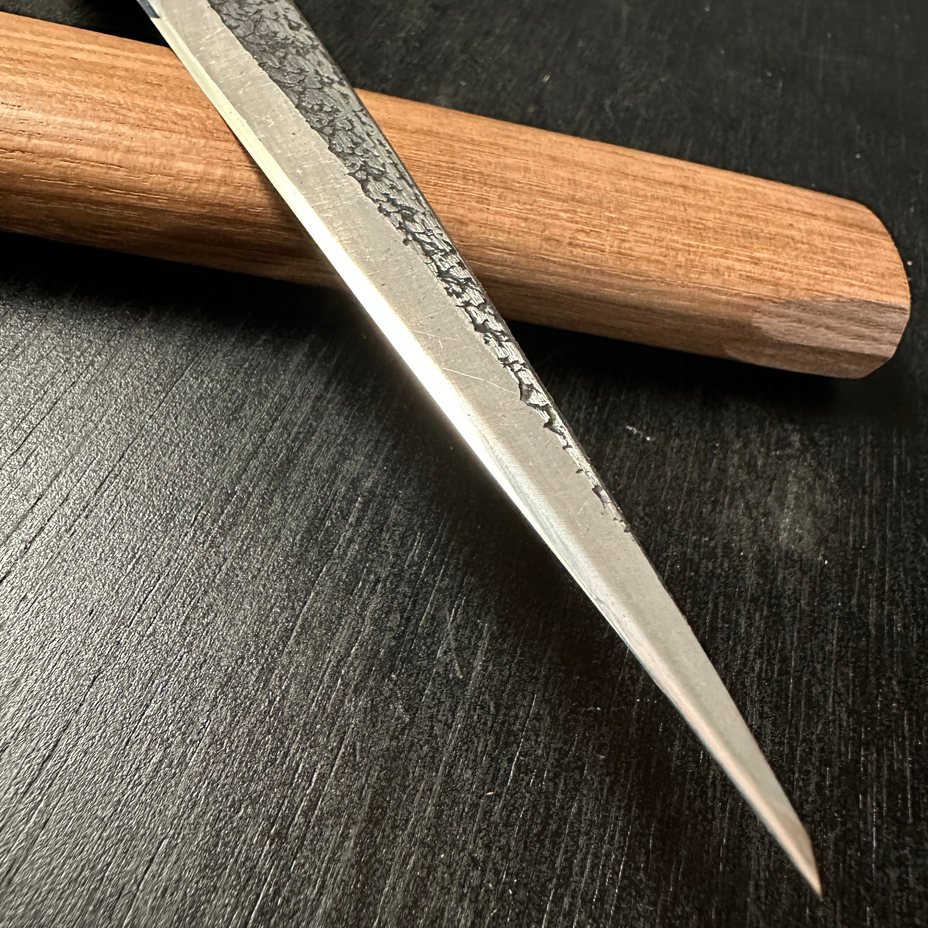 Old stock Kanemoto Kuri Kokatana with white steel Right 掘出し物 兼元 繰り小刀 右 120mm