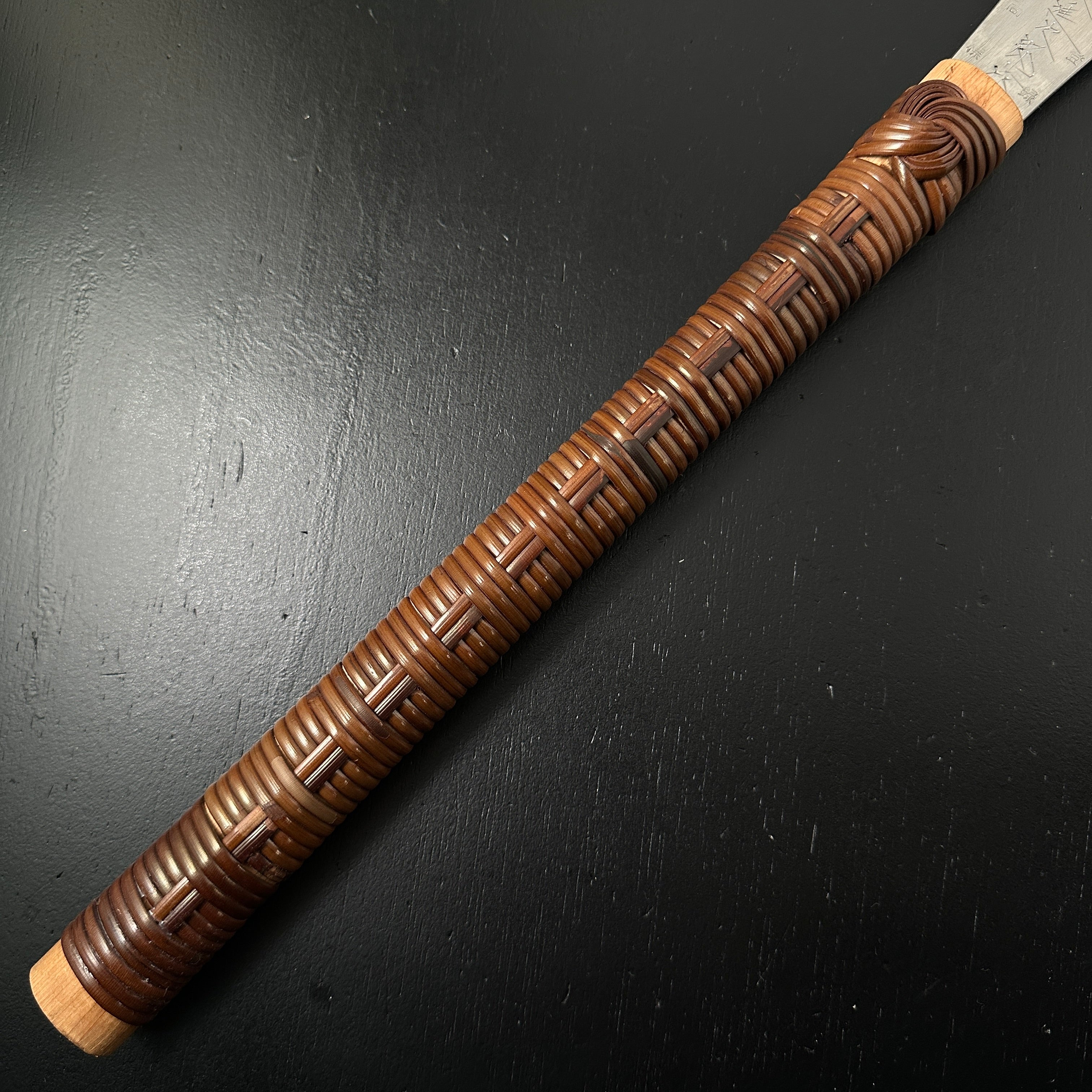 #187 Nagakatsu Double Edge Saw Eddy Type Handles set by Kurashige For Hard Wood 長勝鋸 渦巻き柄 両刃鋸 260mm