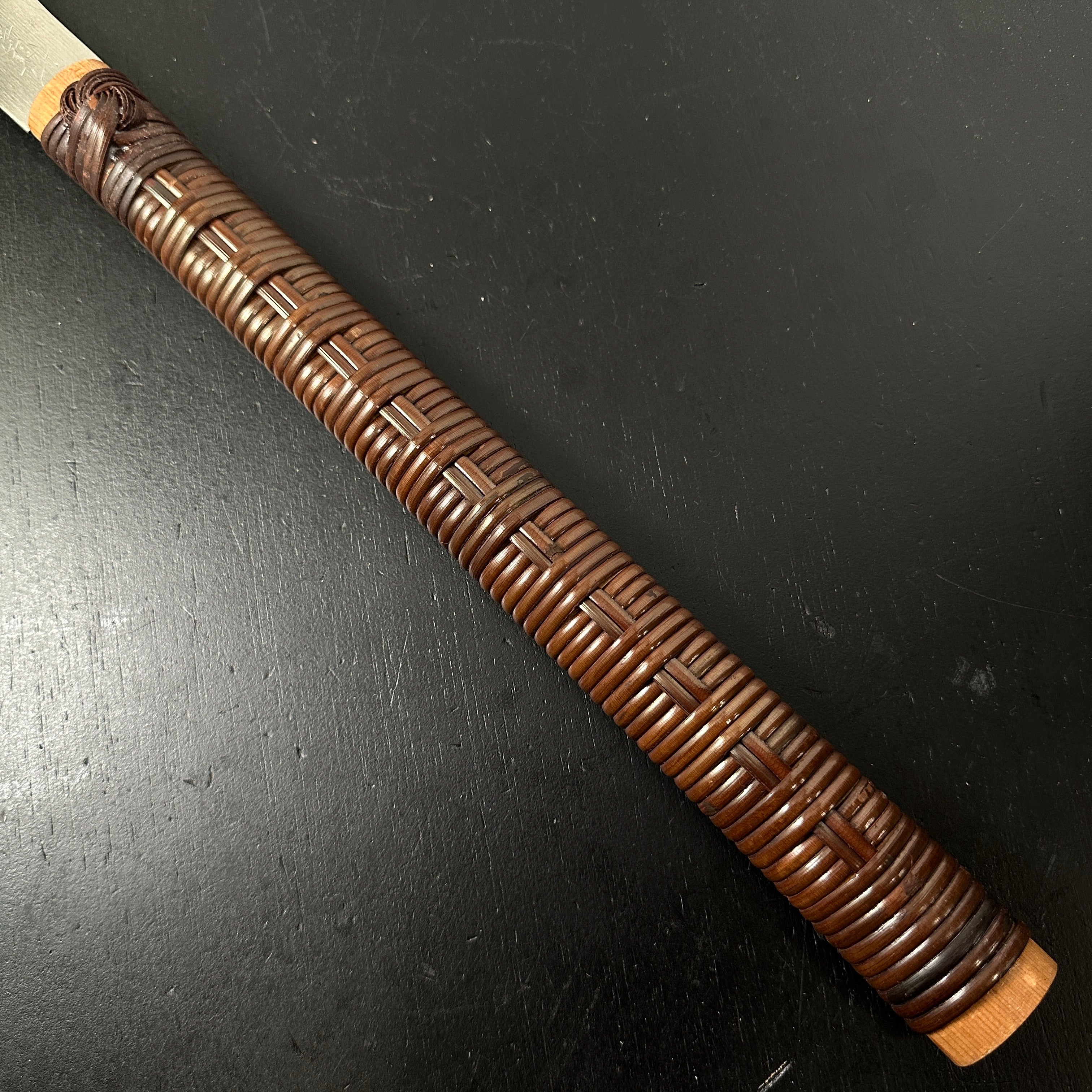 #190 Nagakatsu Double Edge Saw Eddy Type Handles set by Kurashige For Soft Wood 長勝鋸 渦巻き柄 両刃鋸 針葉材用 265mm