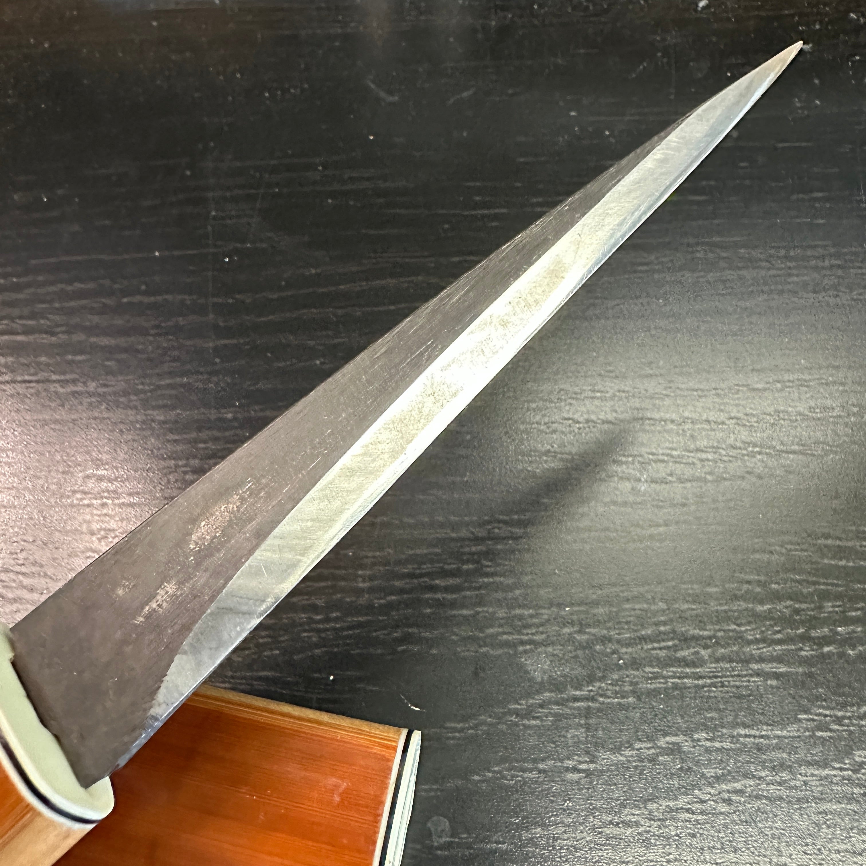 Old stock minamototono masahiro Kuri Kokatana with Yasuki steel Right 掘出し物 源正広 繰り小刀 右 120mm