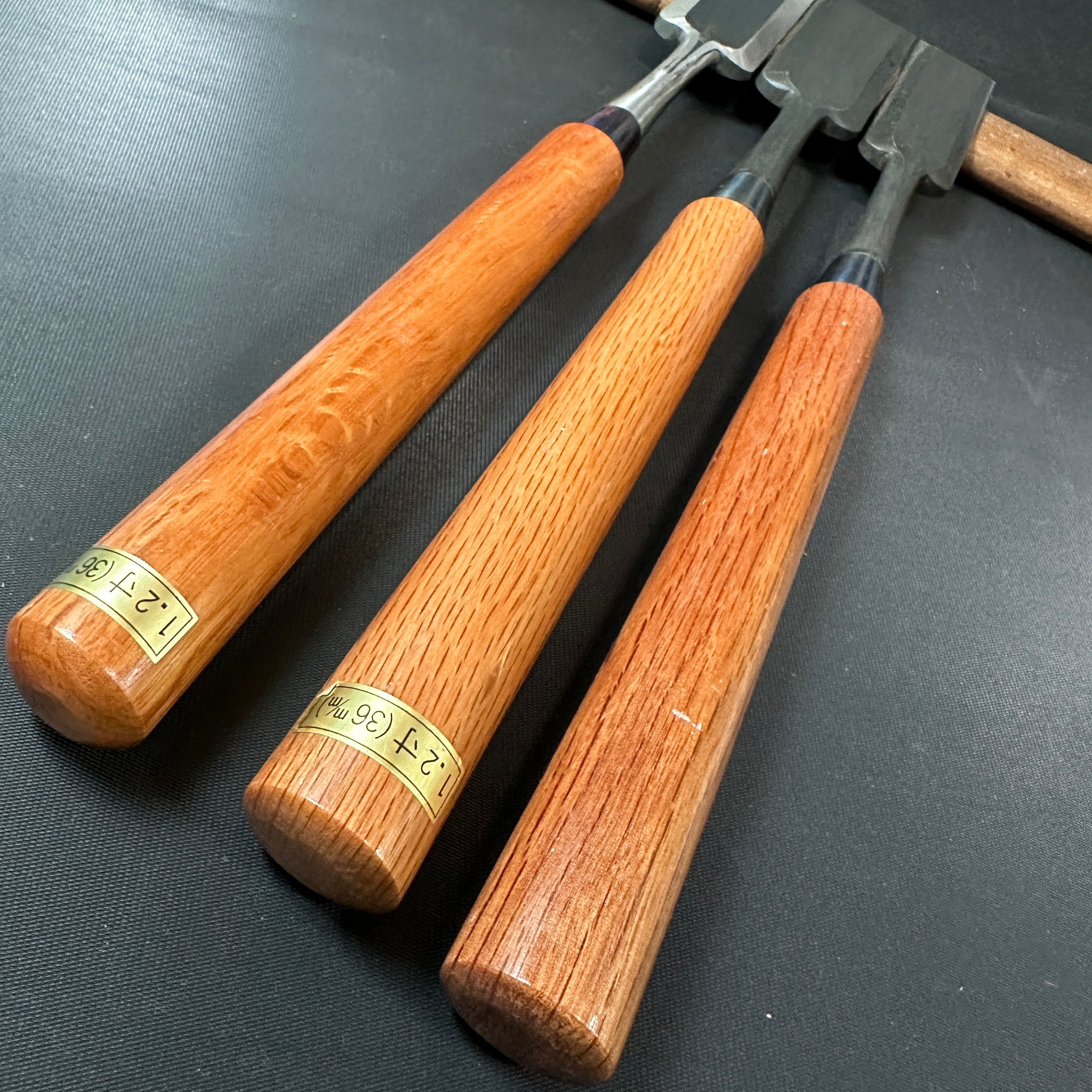 Old stock Koshitaka Paring chisels (Usunomi) with white steel 掘出し物 越孝 面取薄鑿 30mm 36mm