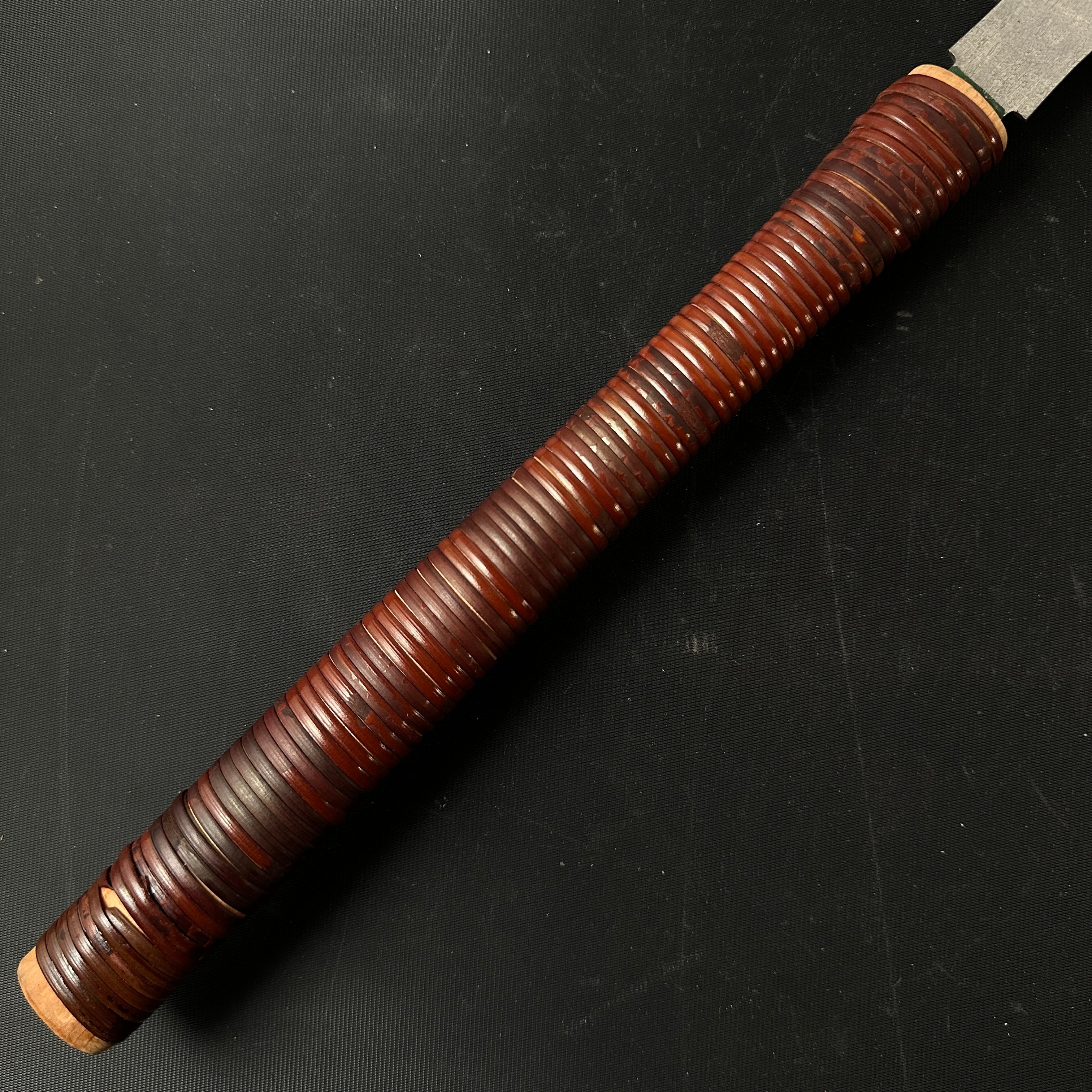 #R30 Ready to use! Old stock Double Edge Saw with Eddy Type Handles set by Kurashige 直ぐ使い 倉重栄助 目立 渦巻き柄 両刃鋸 210mm