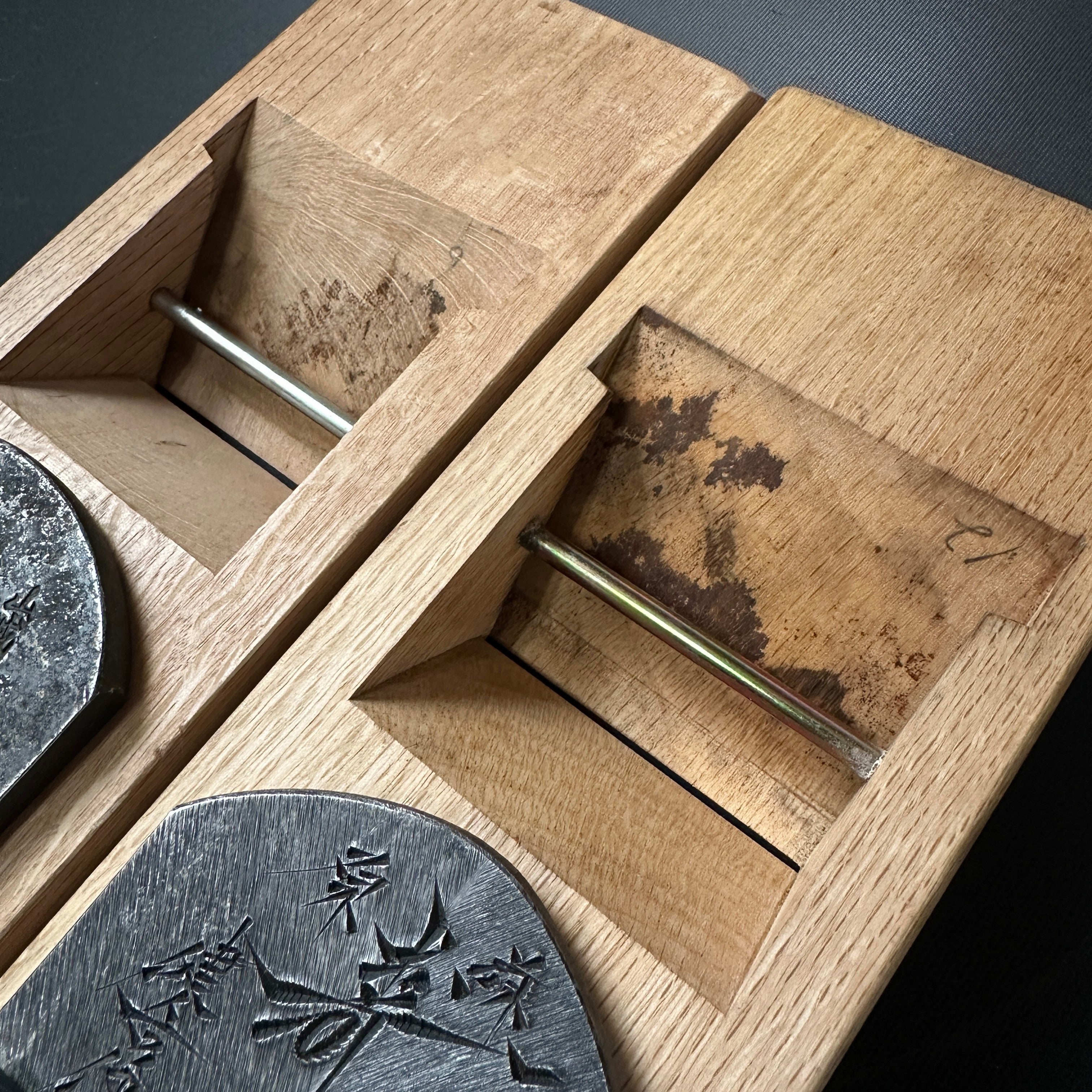 Old Stock Juichi meiju Smoothing Planes(Kanna)set by Usuikengo 掘り出し物 碓氷健吾作 寿一 明寿 夫婦鉋 70mm