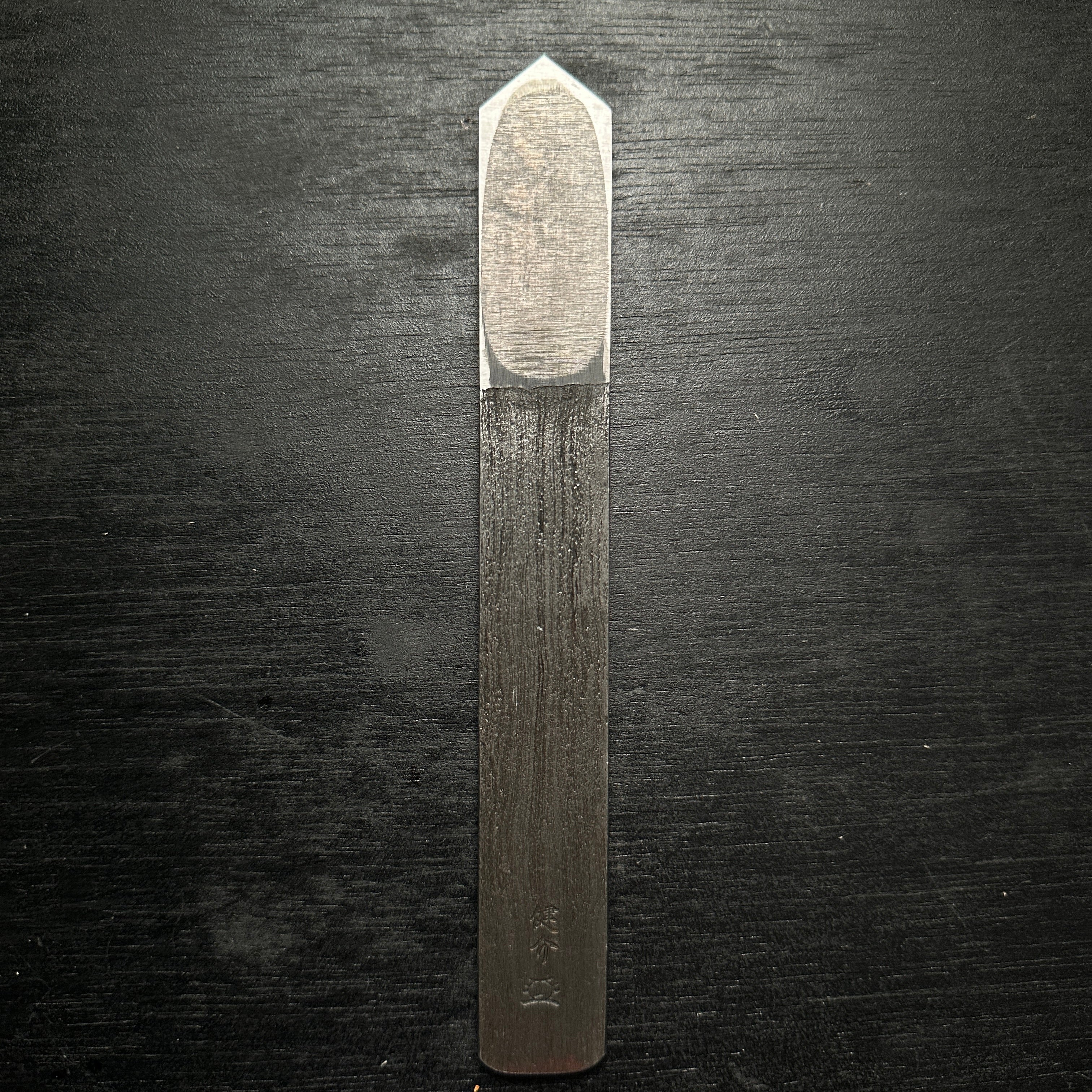 Yamamoto Kensuke Mokume Kensaki Knives with Blue Steel  山本健介作  剣先小刀   木目仕上 24mm