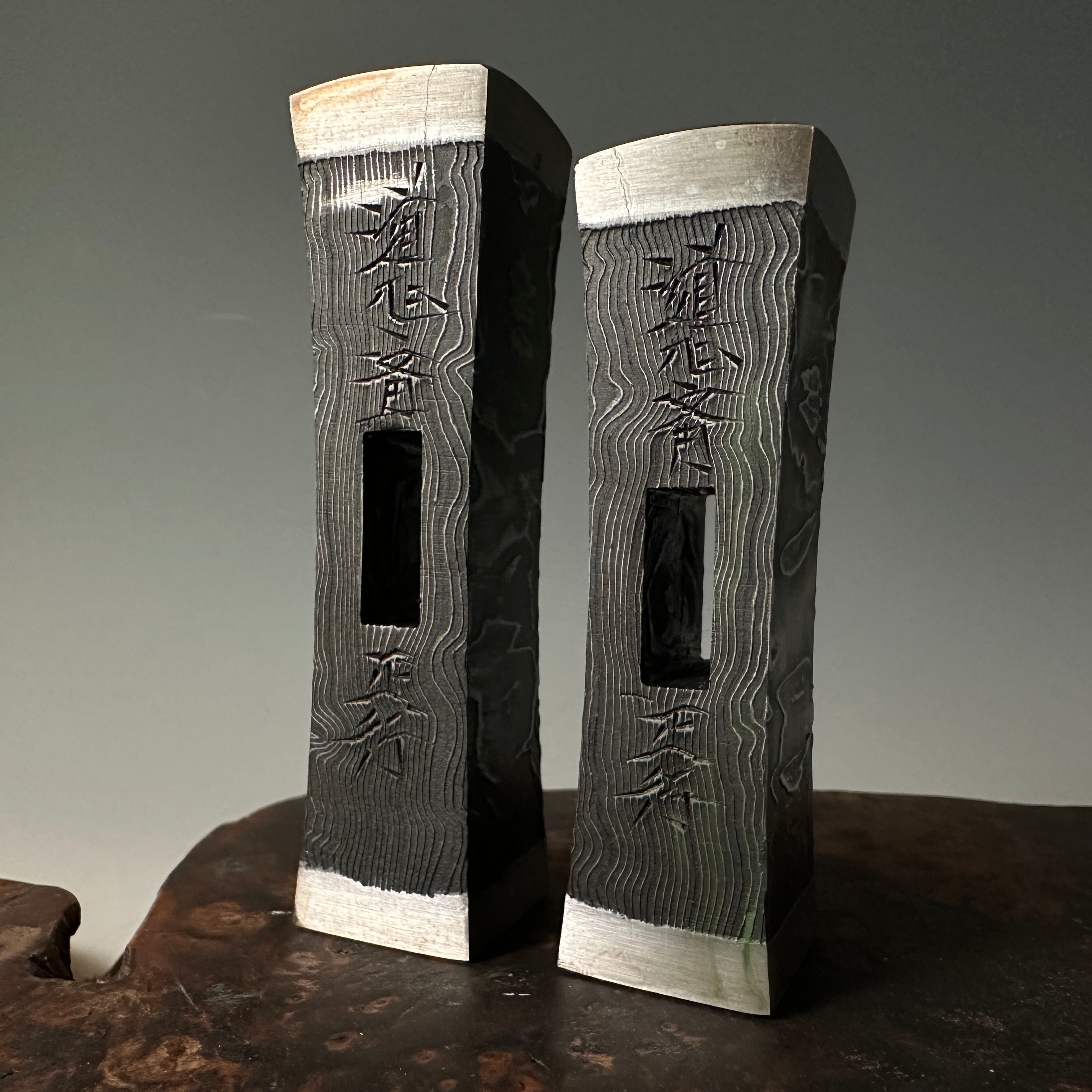 Brand new Masatsura Special Made Square Hammers Suminagashi finish 正行 特別型四角玄翁 木目墨流し