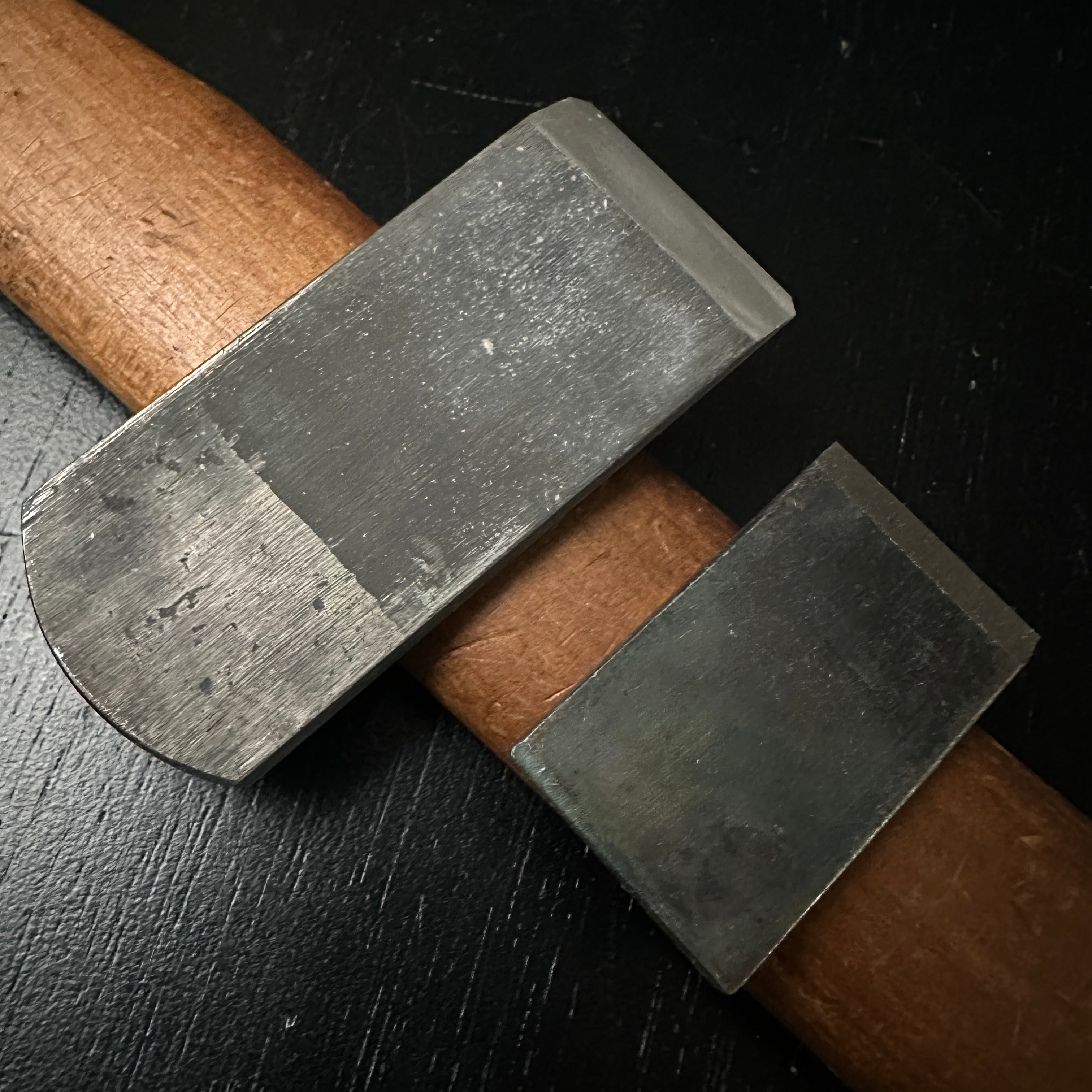 Old stock Kiyotada Wholesaler stamp Chamfer Plane 45° with Blue steel 清忠(問屋銘・水平屋) 自由角面取鉋 青紙付 30mm