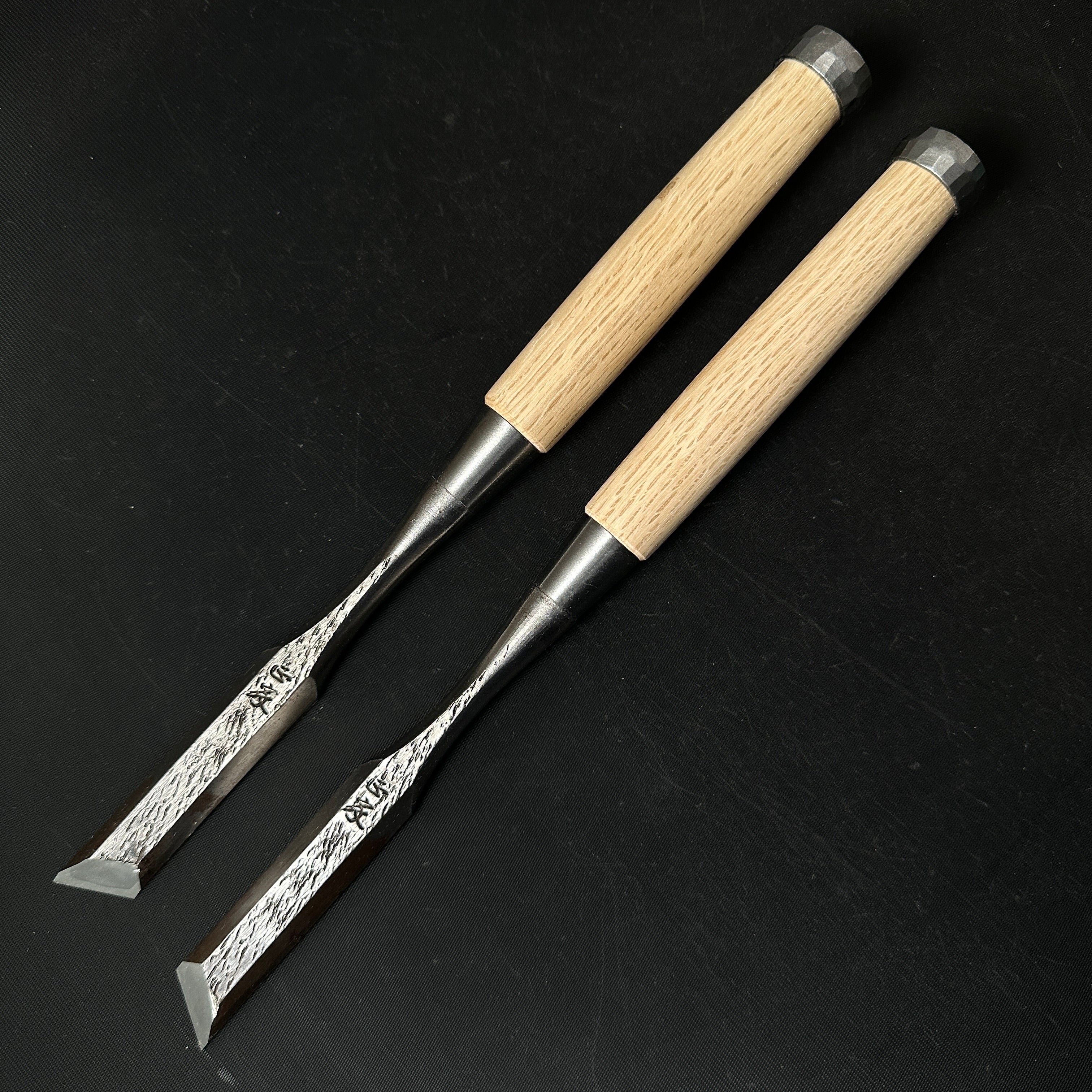 Old stock #1 Masaie Shorter Timber Oblique chisels Set 18mm _______掘出し物 正家 イスカ半叩き鑿セット 18mm