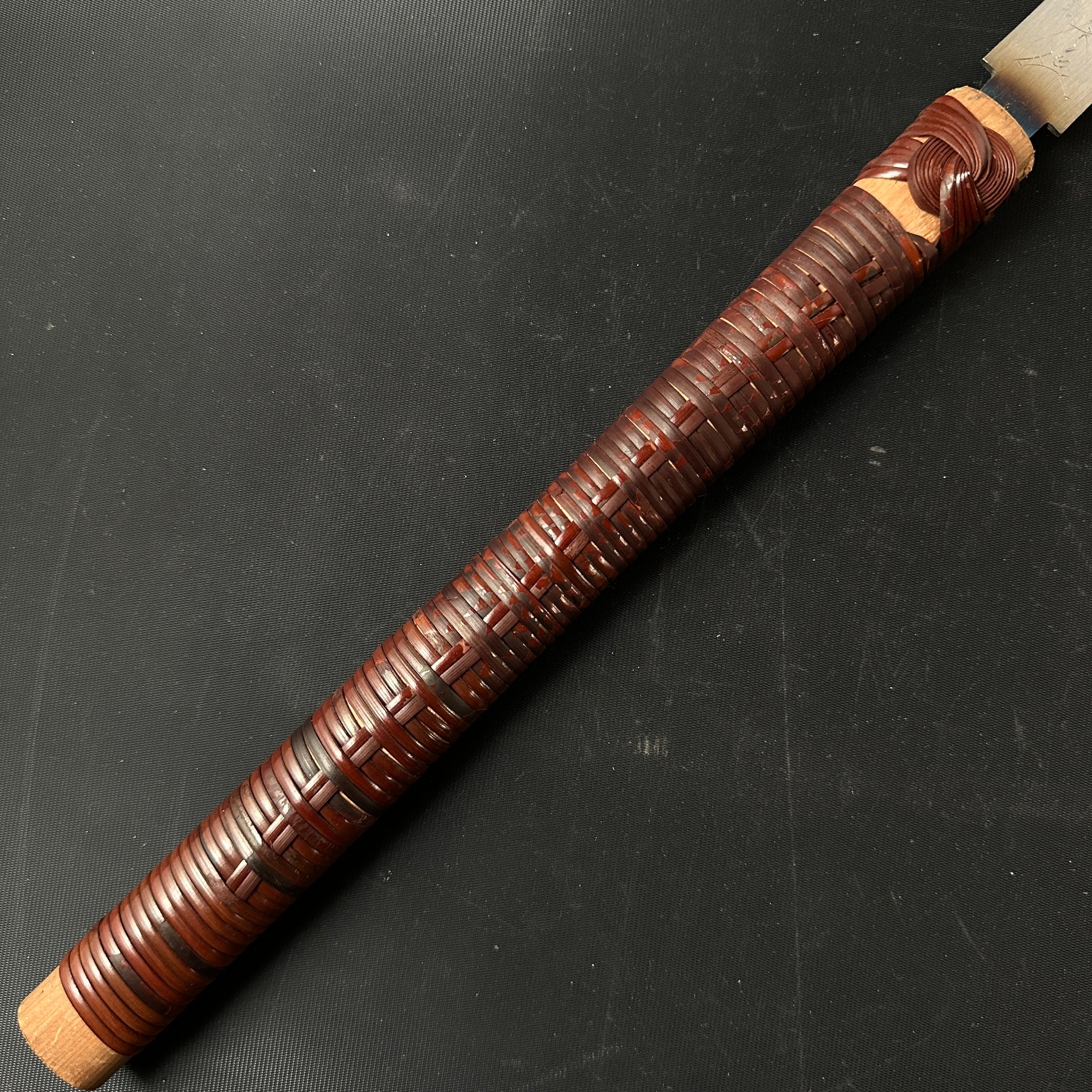 #R31 Ready to use! Old stock Double Edge Saw with Eddy Type Handles set by Kurashige 直ぐ使い 倉重栄助 目立 渦巻き柄 両刃鋸 240mm