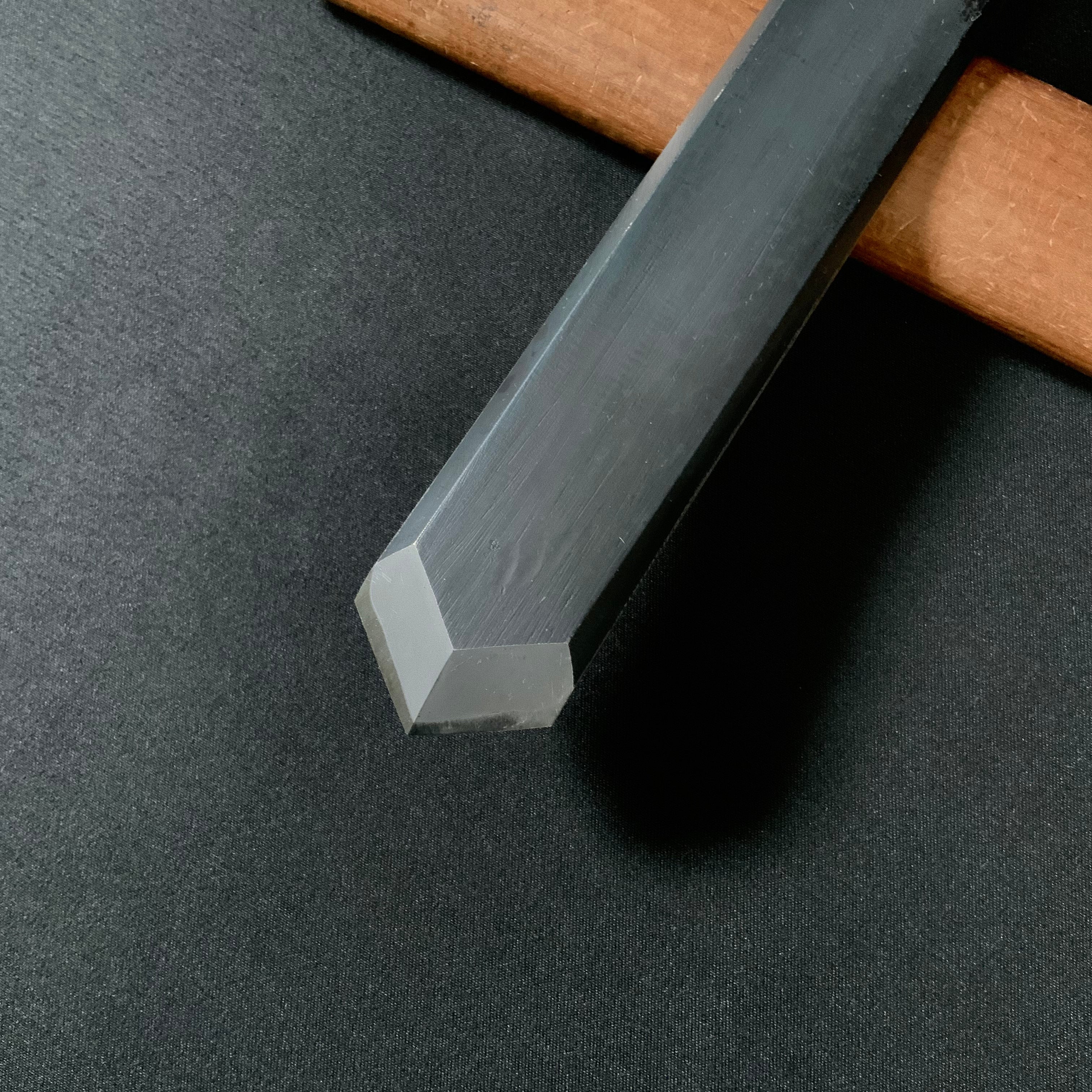 Tasai Kensaki Knives black finished with blue steel 田斎 黒仕上 剣先