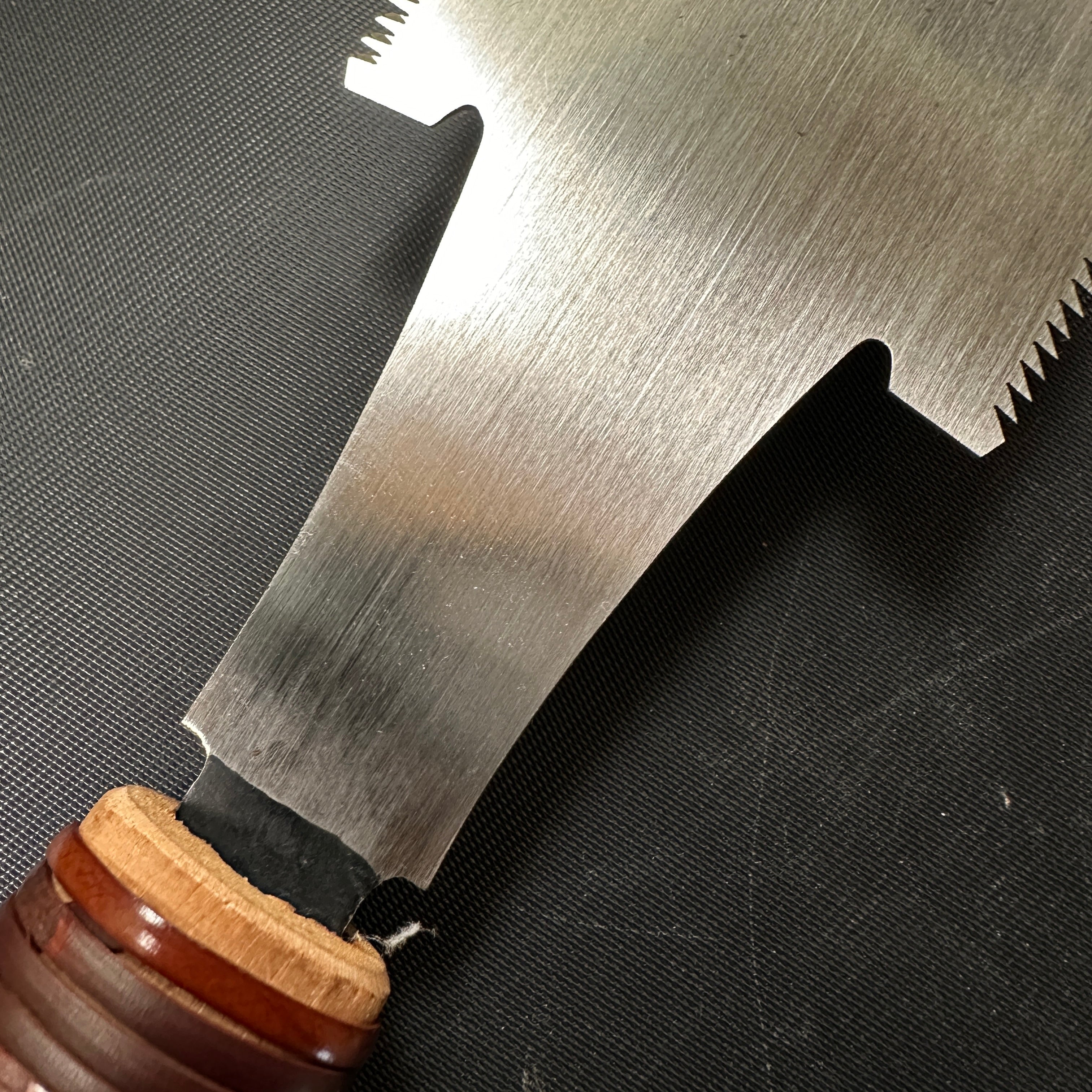 #87 Nagakatsu Double Edge (Ryoba) Saw with Eddy Type Handles For Soft Wood 長勝鋸 両刃鋸 渦巻き柄 針葉材用 195mm