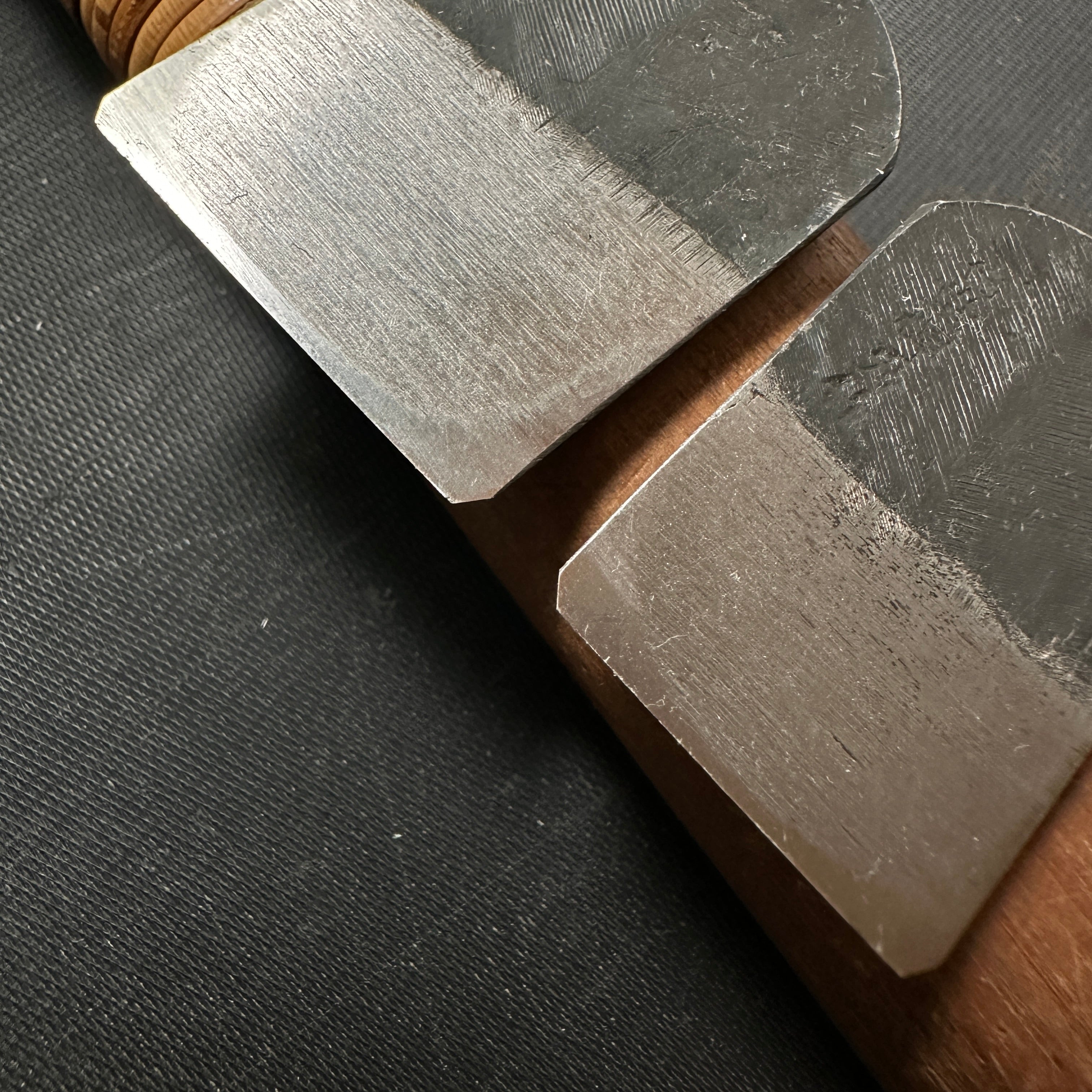 Old stock Teruhide Spokeshave Plane Blades (Kanna) by Ishido Master 蔵出し 石堂秀雄作 輝秀 矢羽根 南京鉋 刃のみ