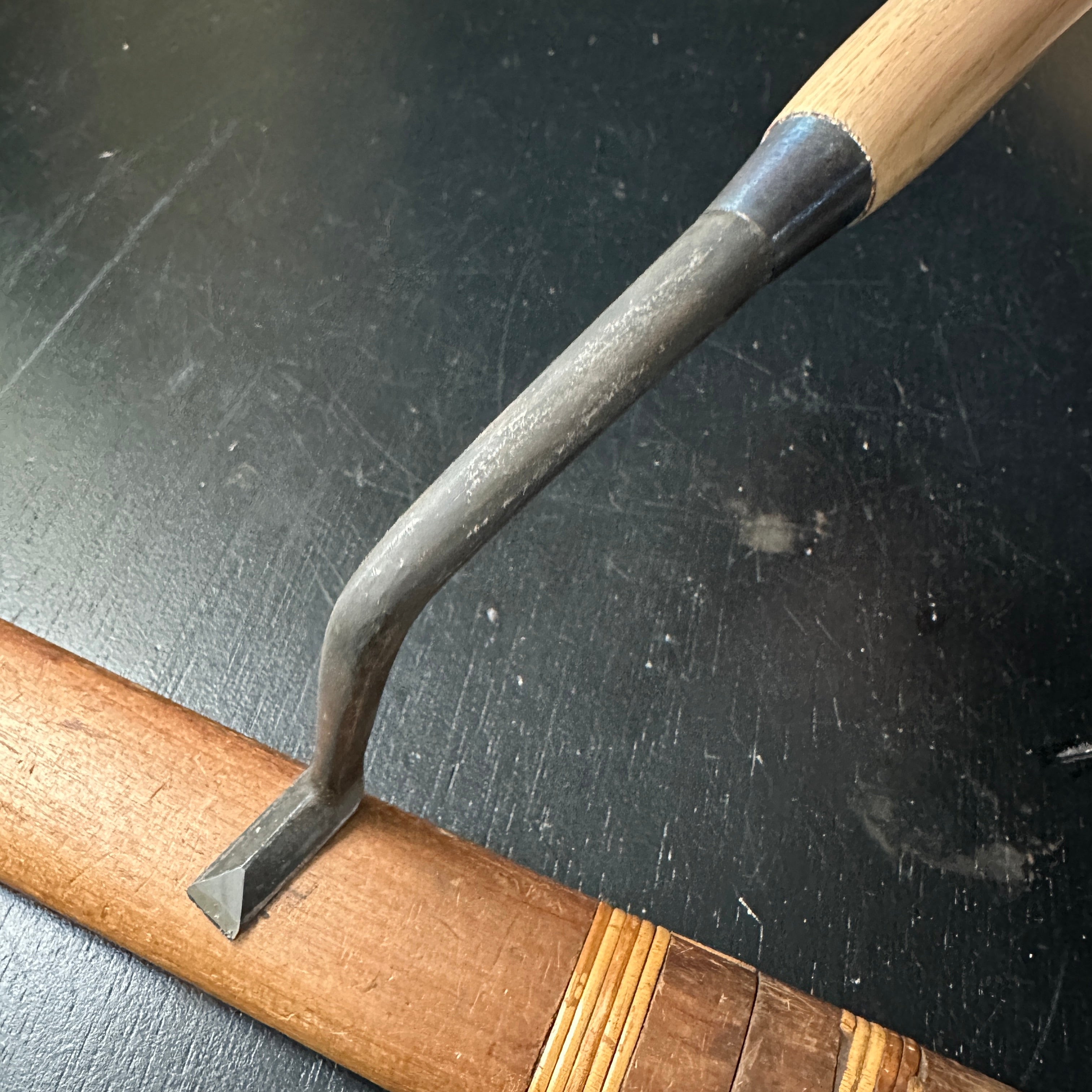 Takada Trowel chisel (Kote nomi) Dovetail type For Plane's wooden body 高田作 鏝鑿 鎬型 鉋台用 9mm