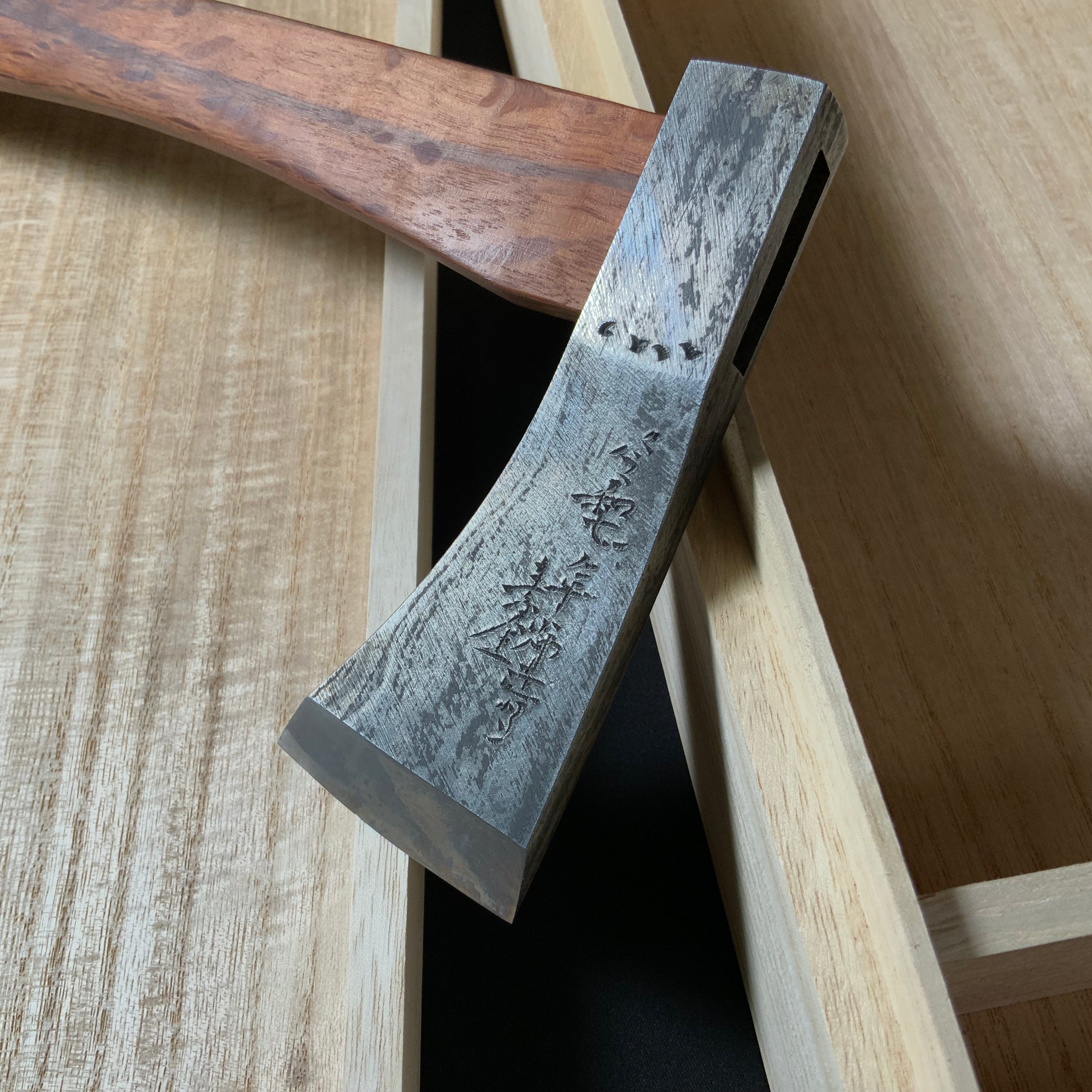 『Gashou』 Sozen Japanese Carpenter's Axe 『賀正』 素全作 小型鉞 木割り斧 Masakari
