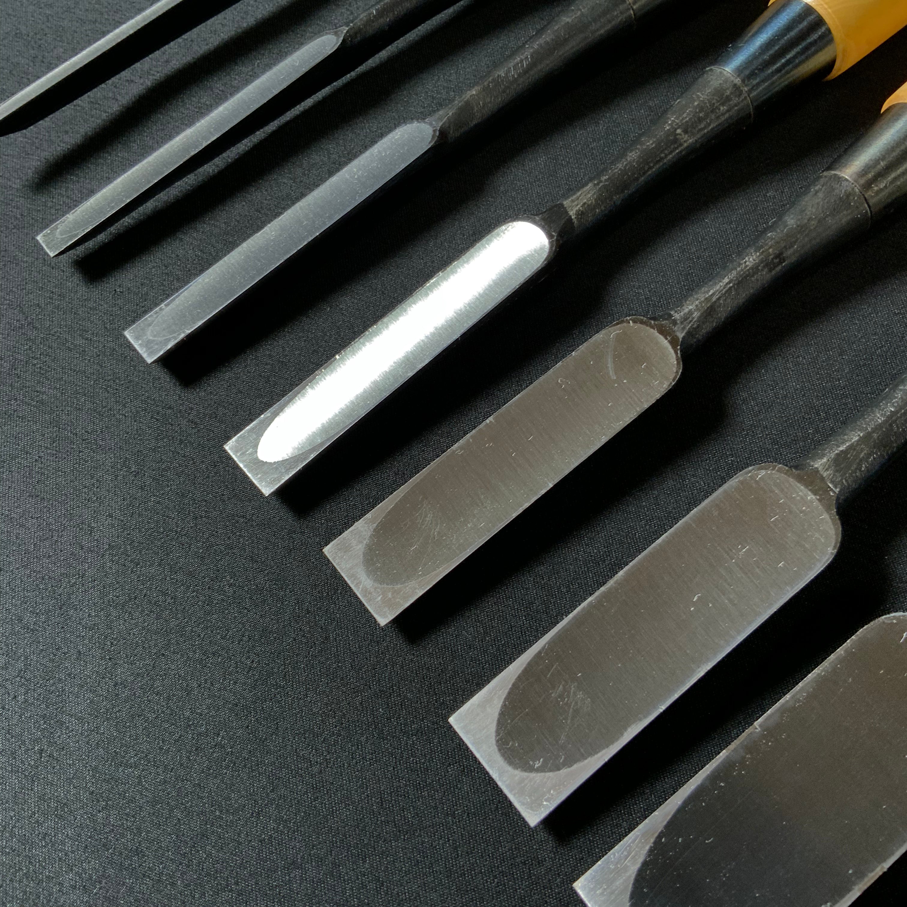 宗家大内 鎬追入組鑿 グミ柄付 Ouchi Dovetail chisels set by Ouchi 4th generation with Gumi Handle