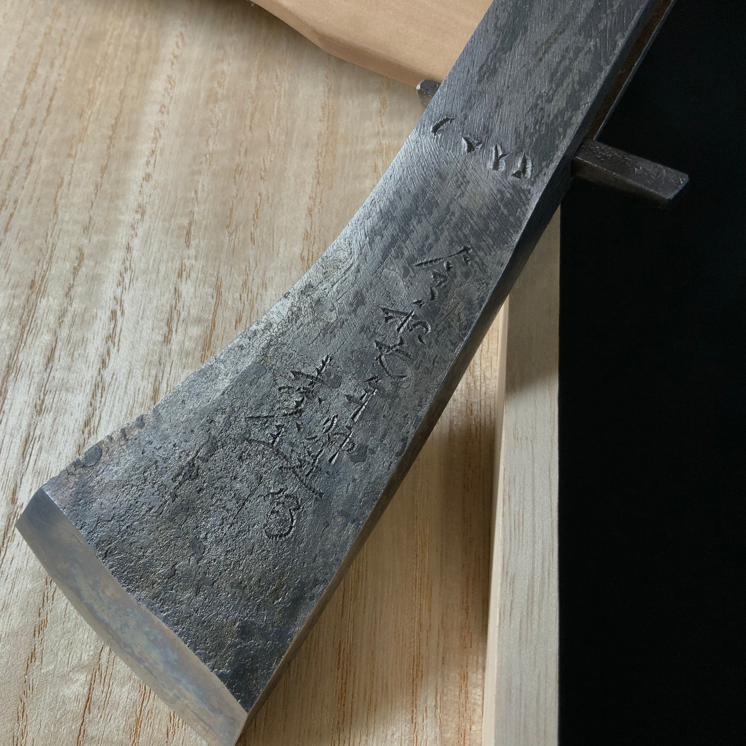 『Wander through emptiness』 Sozen Japanese Carpenter's Axe 『皆若空游』 素全作 小型鉞 木割り斧 Masakari
