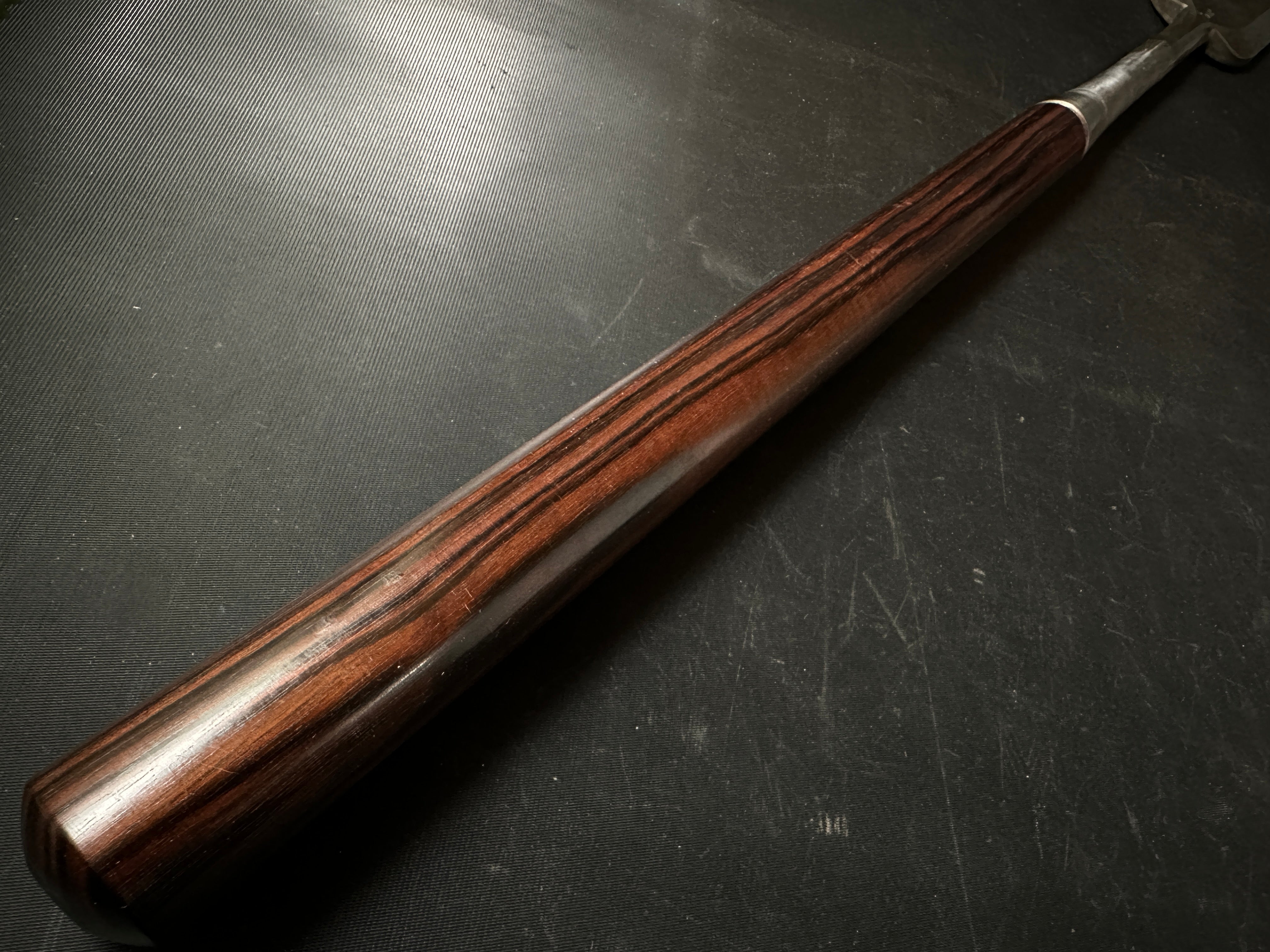 Old stock Souryu Slick Chisels(Ootsuki-nomi, Hontsuki-Nomi) with white steel 掘出し物 蒼龍 本突き鑿 黒檀柄 三つ裏 60mm