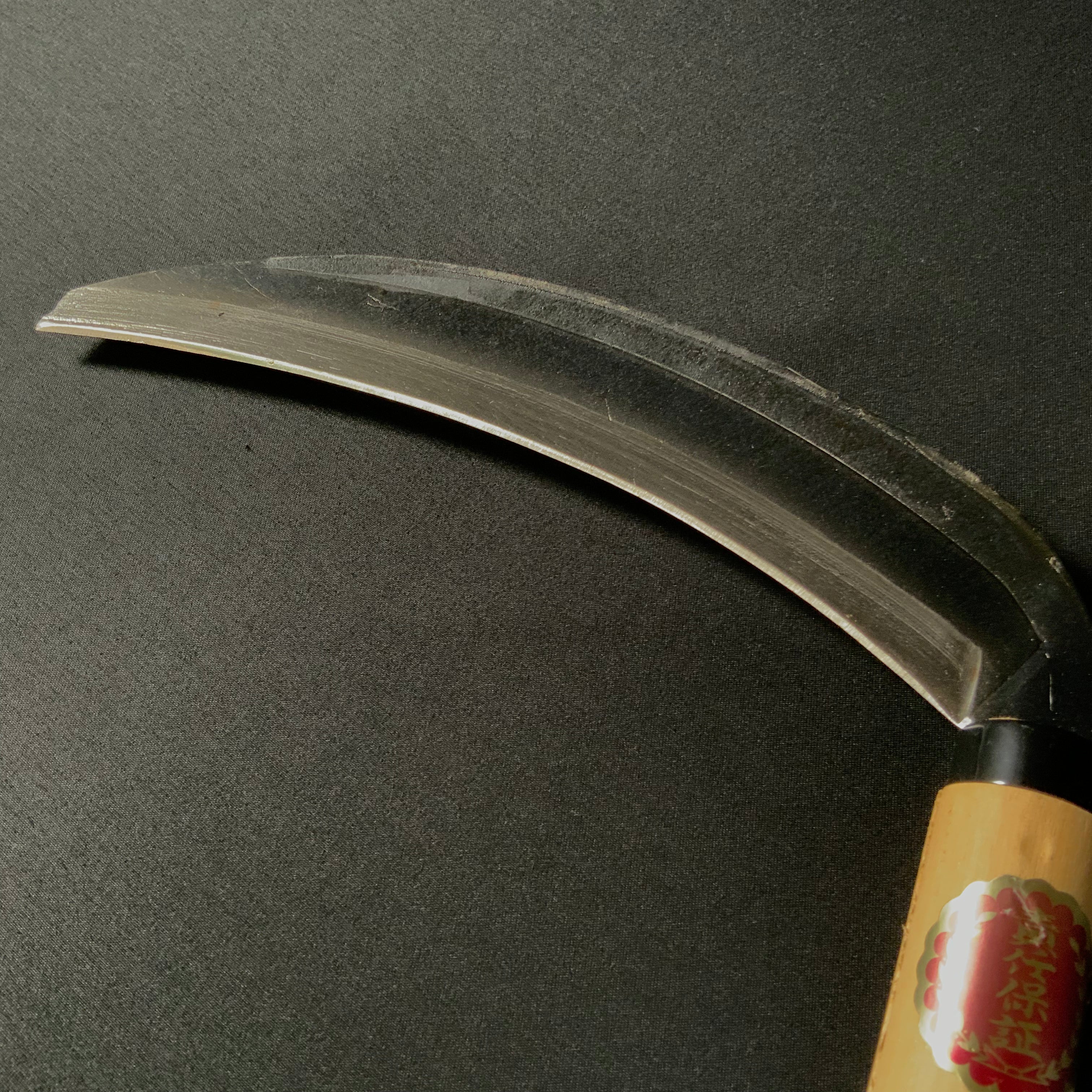 Mikazuki Kama made by Minamoto Korekatsu 越後國三條之住人源是勝作 正鋼 三日月鎌 195mm