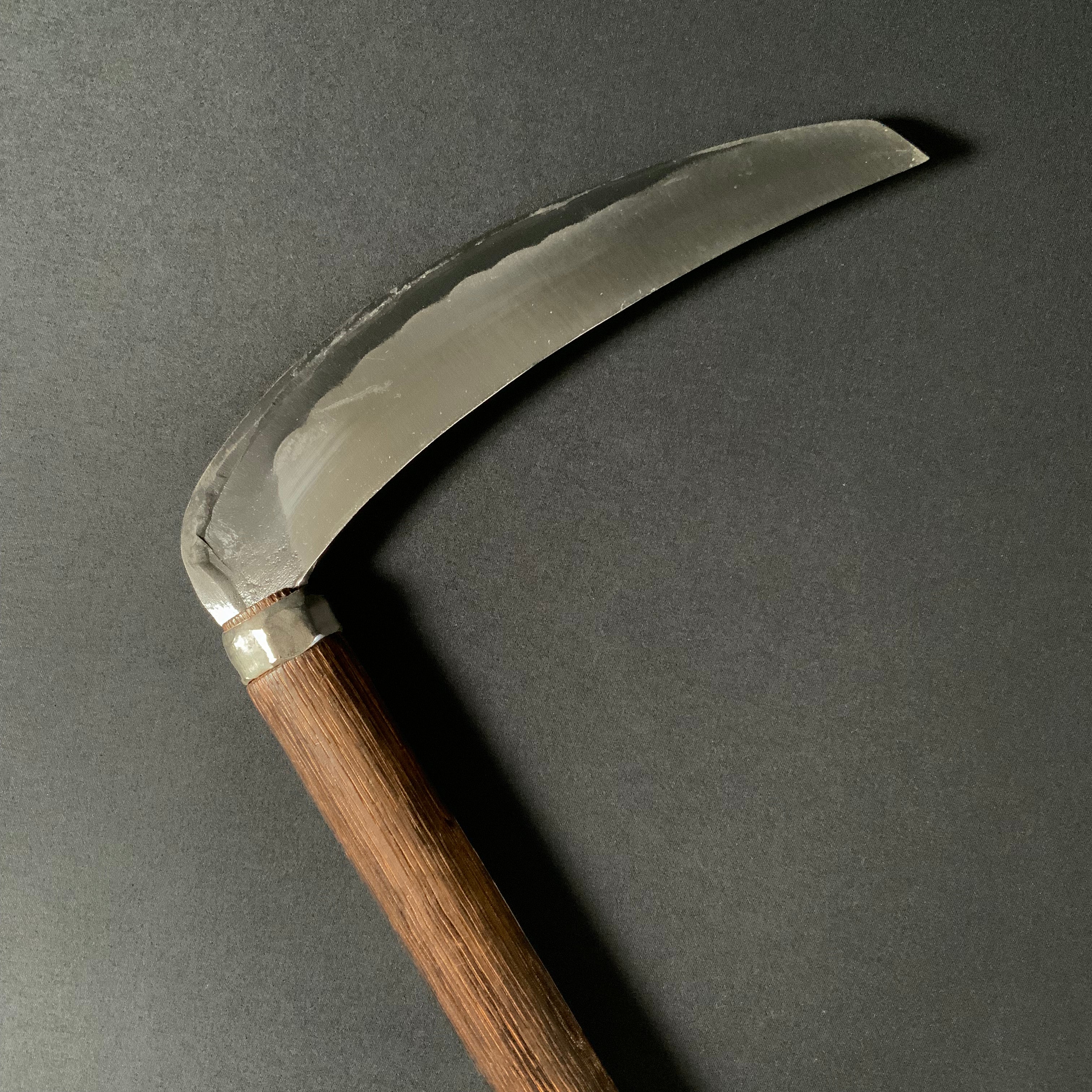 Mikazuki Kama (Crescent Sickle)Yasuki Steel by Munetoshi 宗利作 三日月鎌 安来鋼 195mm