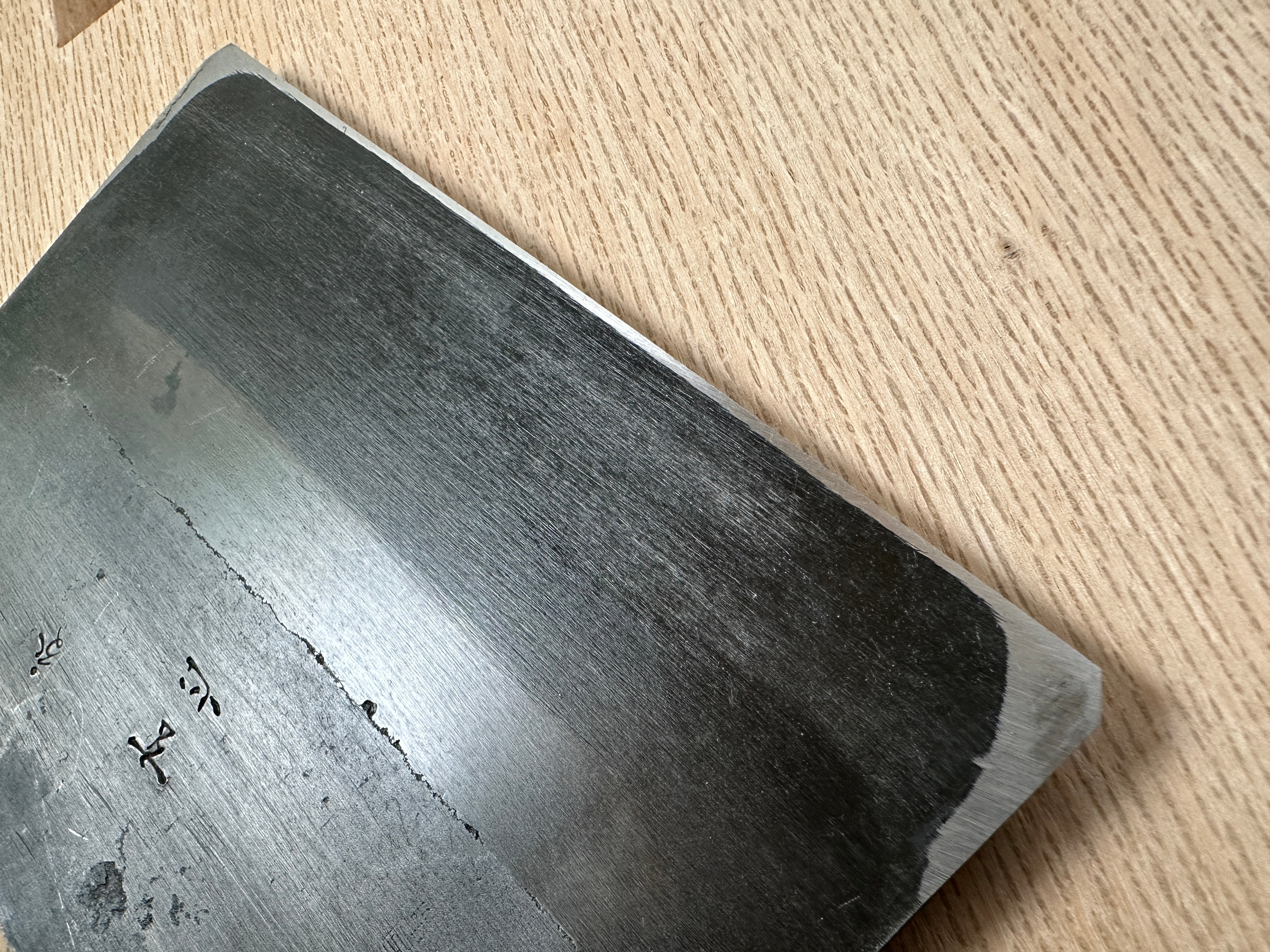 Genshin Large Plane(Kanna) by Funahiro with koyoshiya dai from Collection 蔵出し 舟弘作 玄心 大鉋 猪本台 168mm